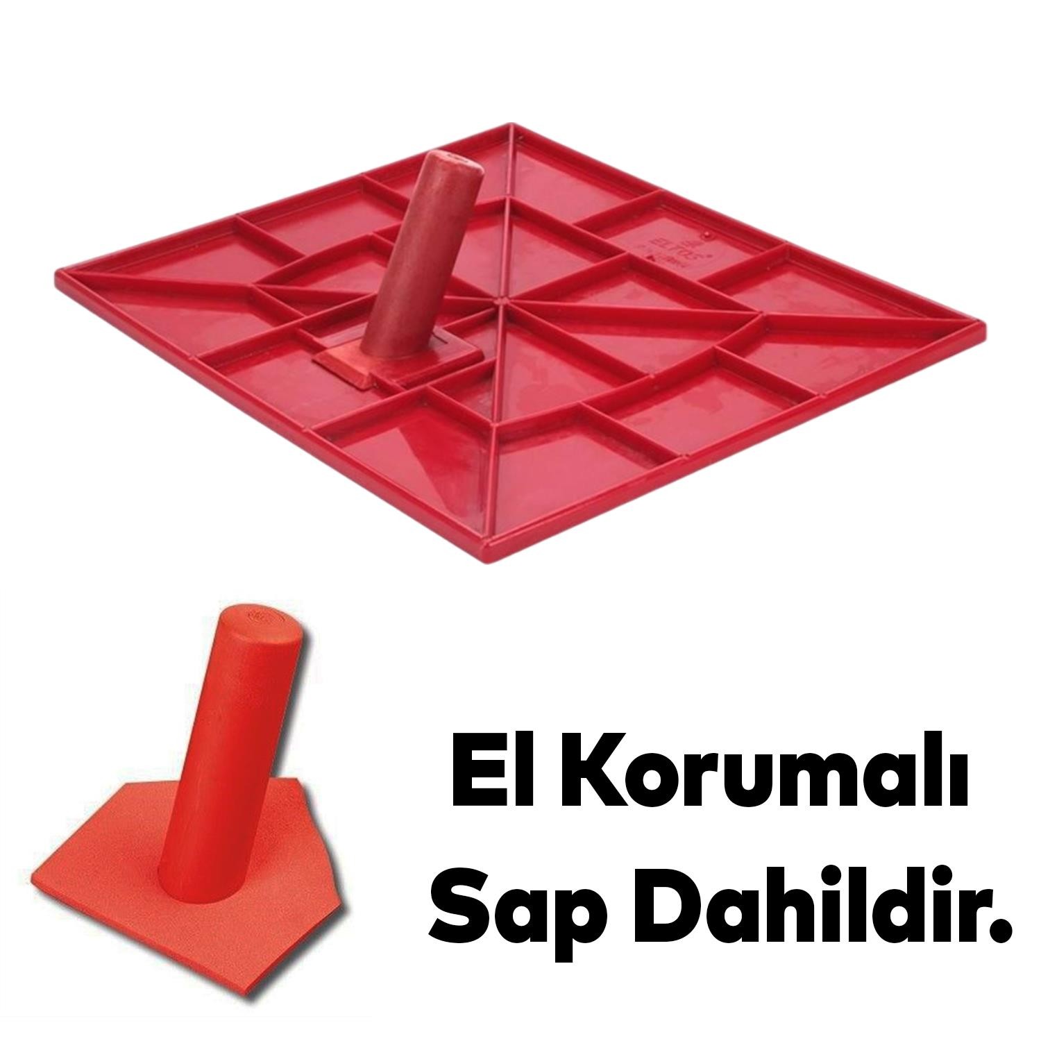 Saplı Plastik Sıvacı Küreği Harç Duvar Beton Sıva Yayma 44x36 cm Boyutunda Plastik Sap