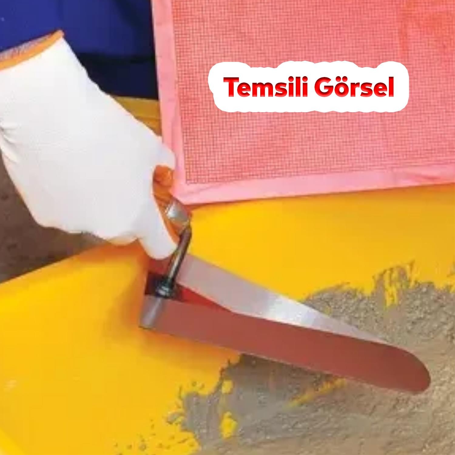 Ahşap Saplı Sıva İnşaat Malası Sıvacı Mala 18 Cm 1.2 mm Kalınlık Rockwell Yay Çeliği Papatya Kaynak