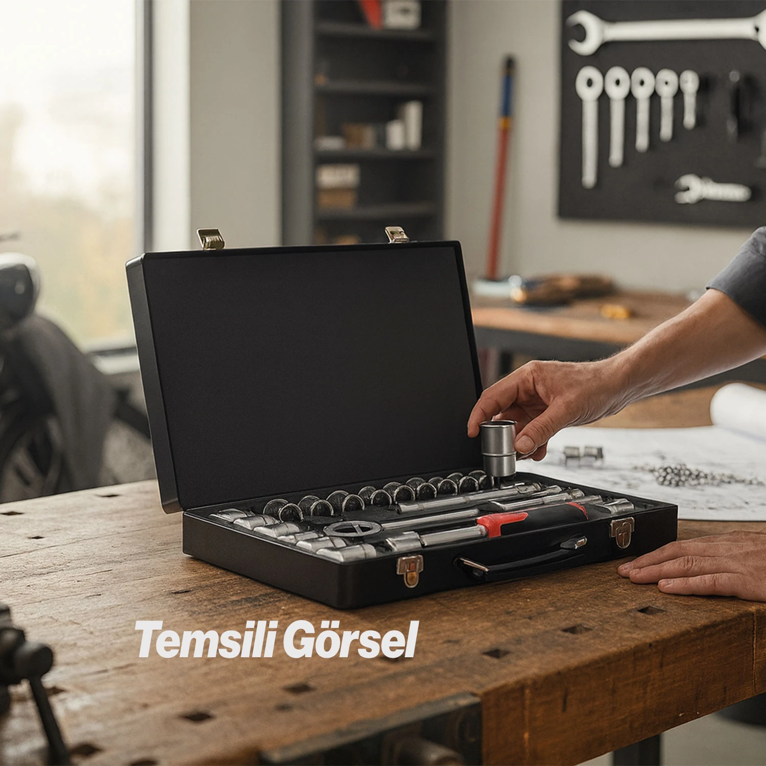 Lokma Seti 1/2" CR-V Çelik 26 Parça Profesyonel Tamir Bakım Lokma Anahtar Ucu Çok Amaçlı Set