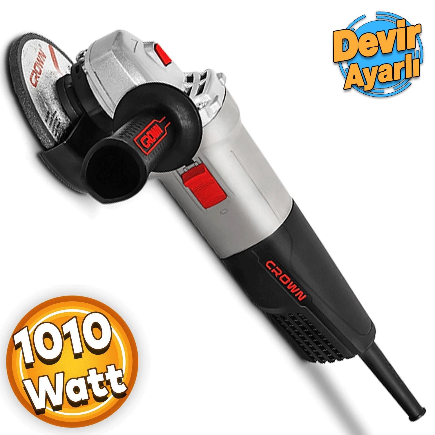 Crown CT13502-115V Devir Ayarlı Avuç Taşlama Spiral Makinesi 115 mm 1010W