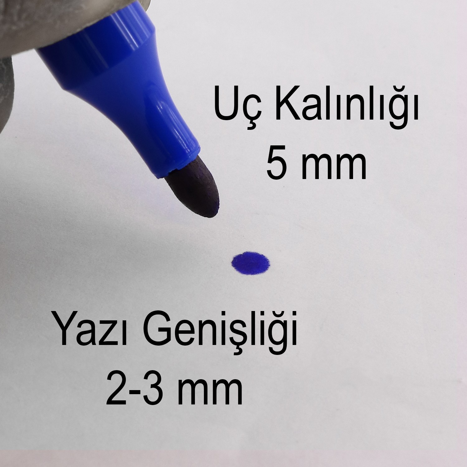 Kalıcı Çıkmaz Koli Kalemi Suya Dayanıklı İşaretleme Markalama Mavi Kalem Metal Cam Çuval 5 ADET