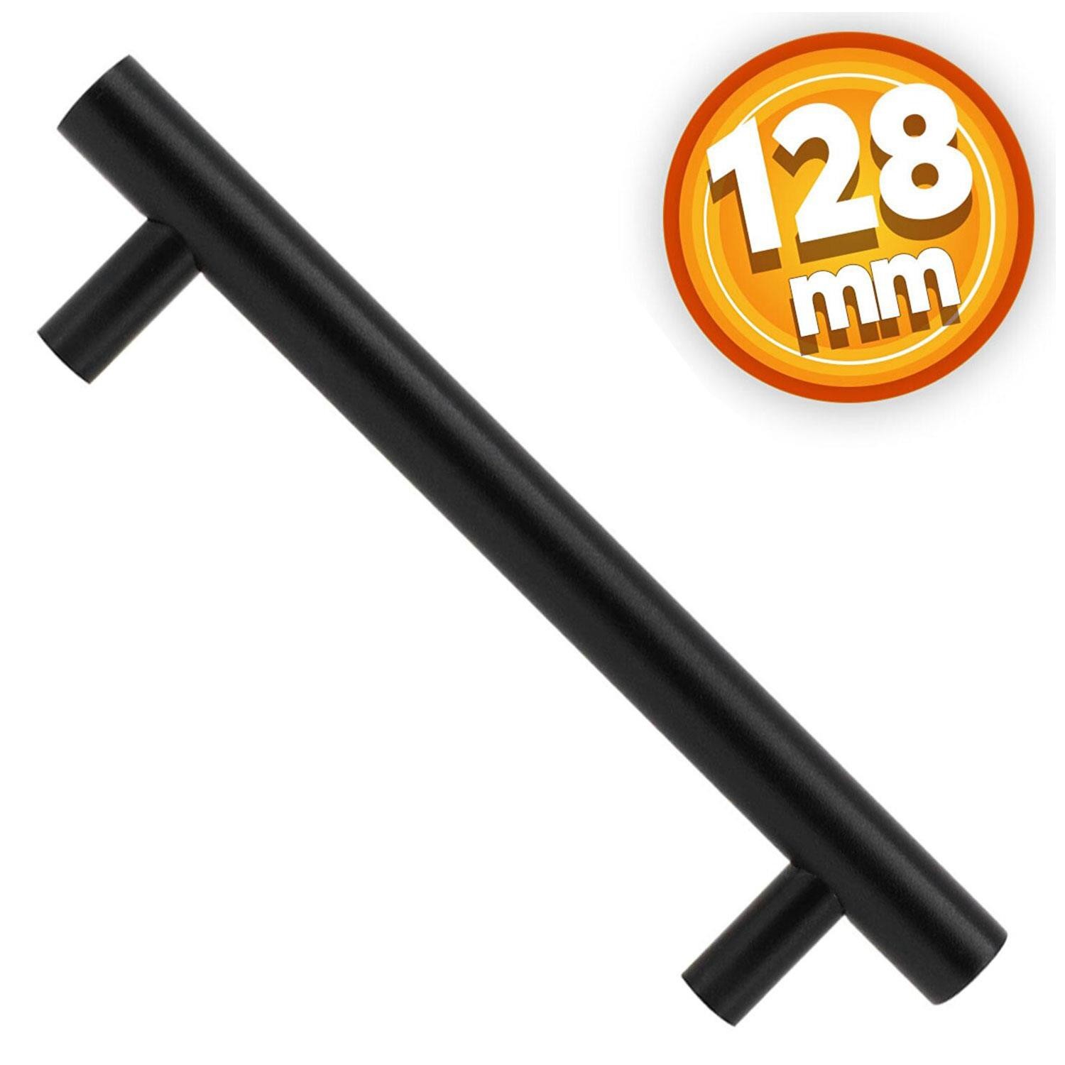 Gül Boylu Mobilya Mutfak Dolap Çekmece Dolabı Metal Siyah Kulpu Kulbu Kulpları (128 MM-12.8 CM)