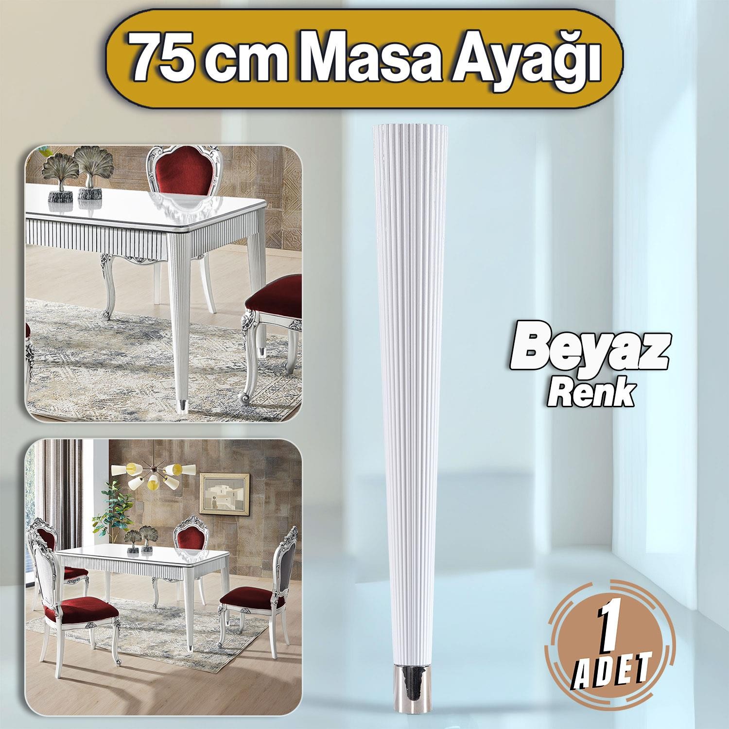 Suit Masa Dresuar Ayağı 75 cm Plastik Beyaz Ayak Mutfak Yemek Masası Mobilya Ayakları Beyaz