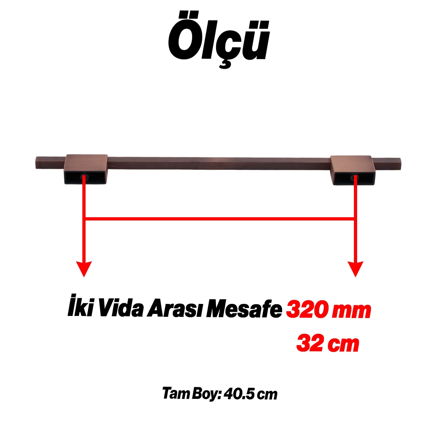Boyut 320 mm Soft Antik Bakır Renk Metal Dolap Çekmece Kulbu Mutfak Dolabı Kapak Kulpları Mobilya