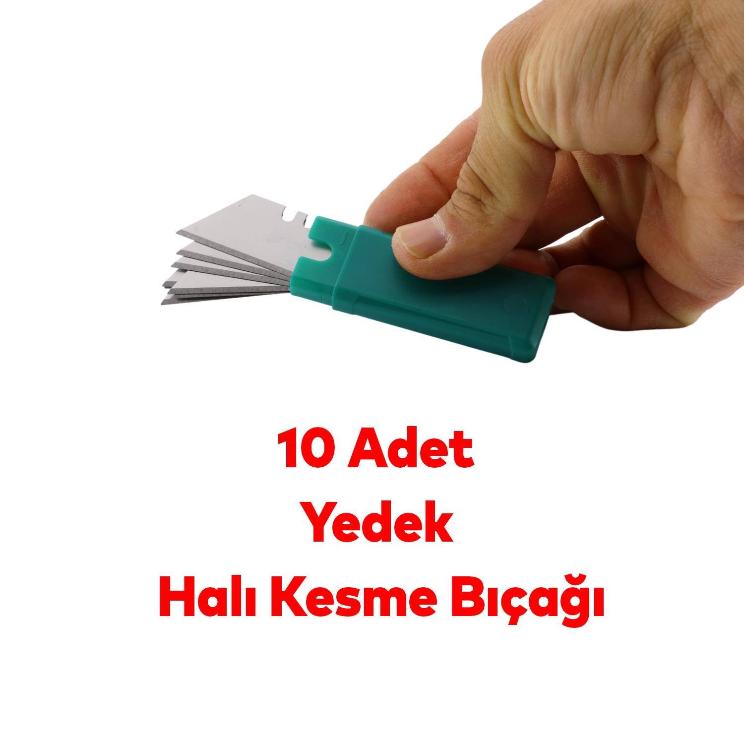 Ölçü Ve Maket Bıçağı Seti Şerit Metre Halı Kesme Maket Bıçağı Yedek Bıçak 10'lu Total TOS23037E 