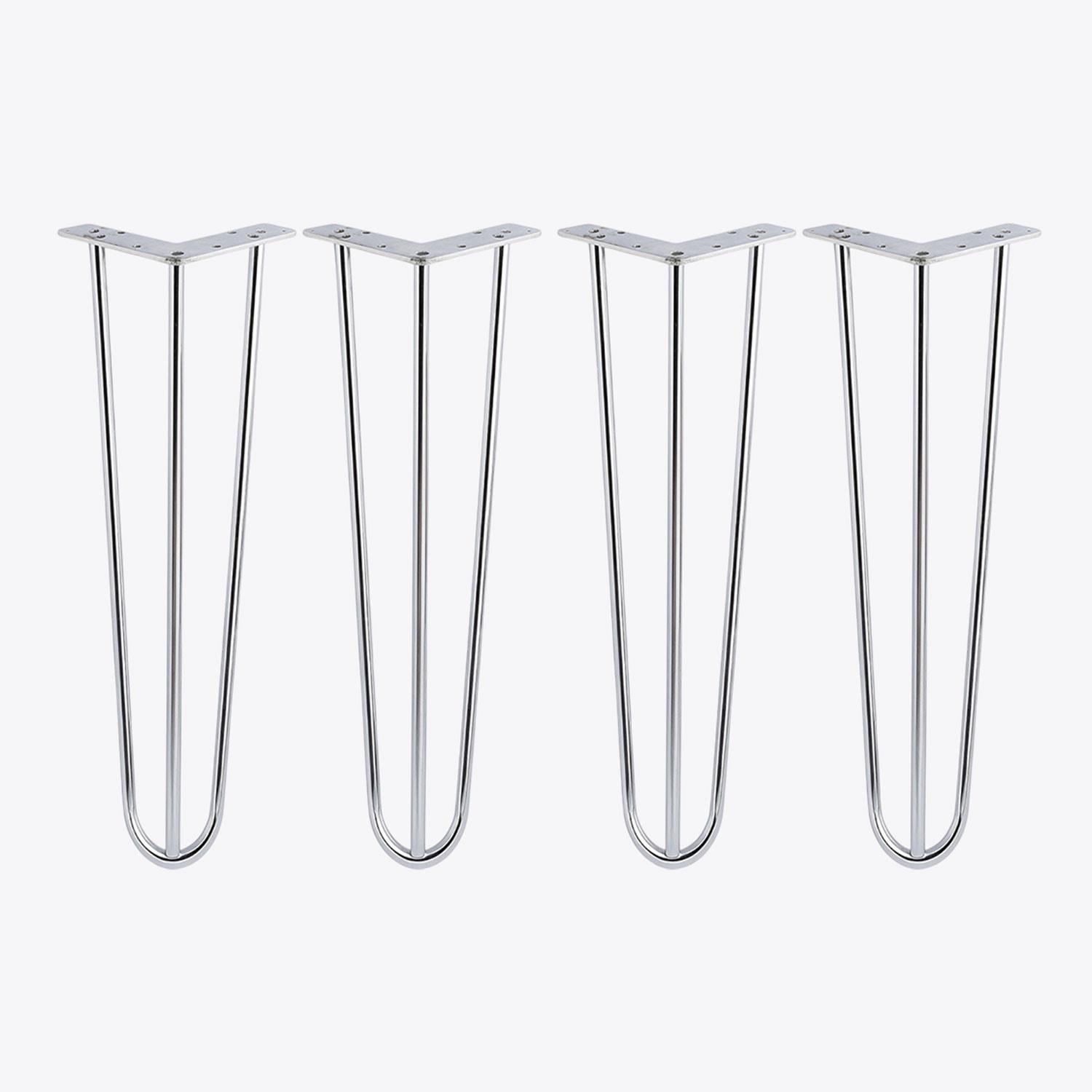 Martı 71 cm Krom Gümüş 4’lü Set Metal Masa ve Sehpa Ayağı Sağlam Mobilya Yükseltici Destek Modeli