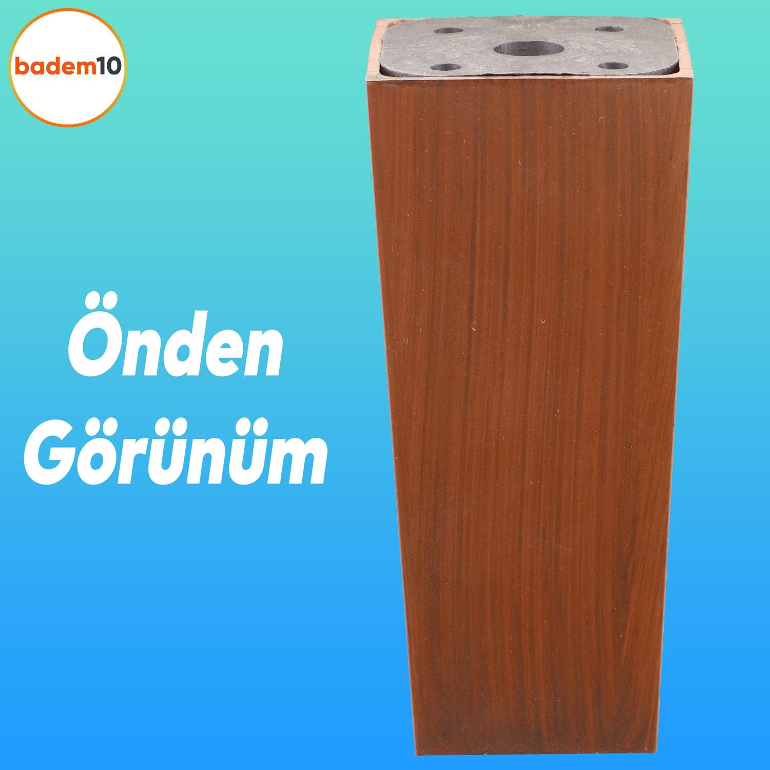 Linden Lüks Mobilya Kanepe Sehpa Tv Ünitesi Koltuk Ayağı 12 Cm Kahverengi Baza Ayakları