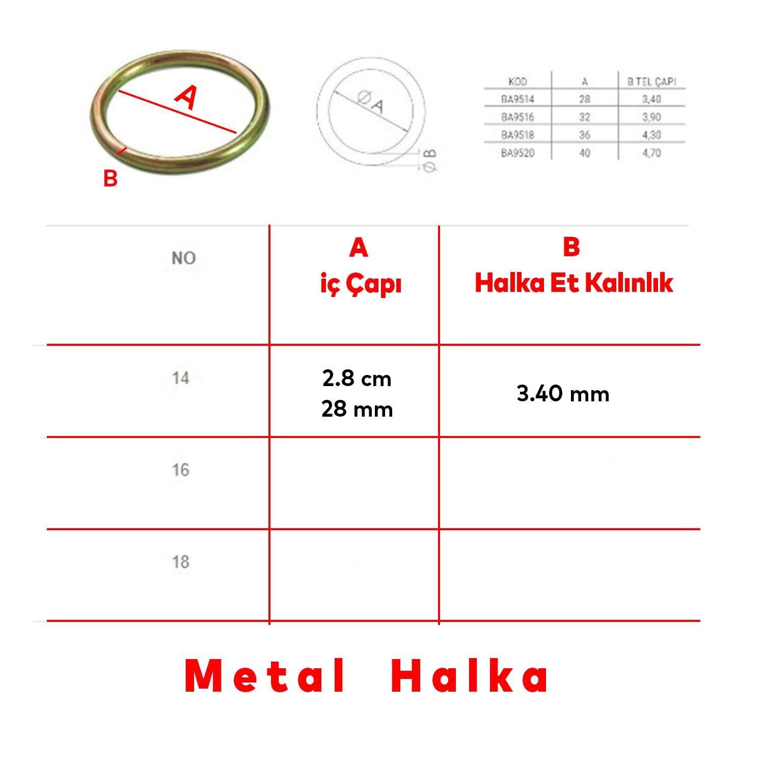 Metal Halka Sarı Renk No:14 Duvar Makrome Anahtarlık Süs Eşya Hobi Malzeme Karabina Aksesuar 5 Adet