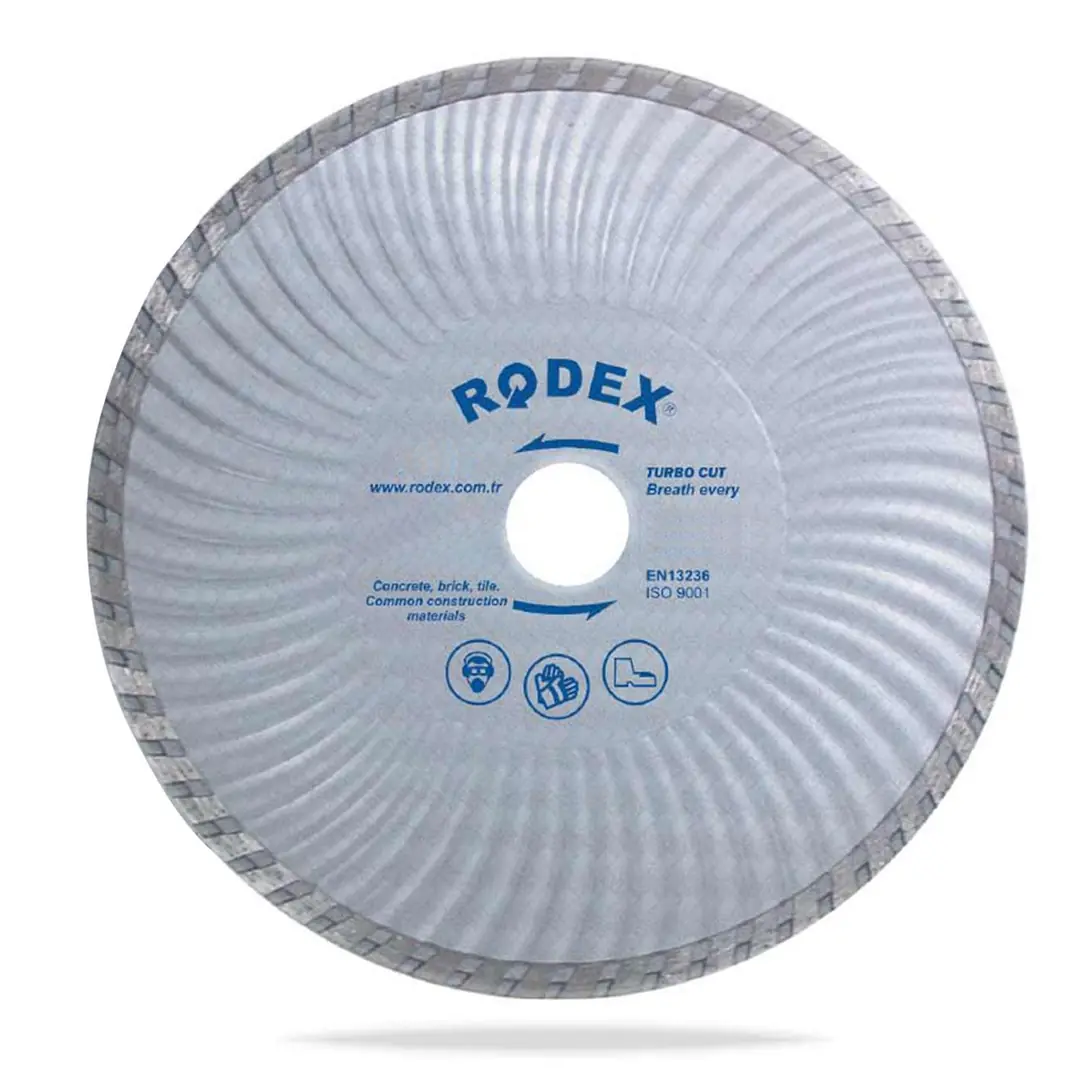 Rodex Turbo Kanallı Elmas 180 mm Testere Tuğla Granit Mermer Kesme