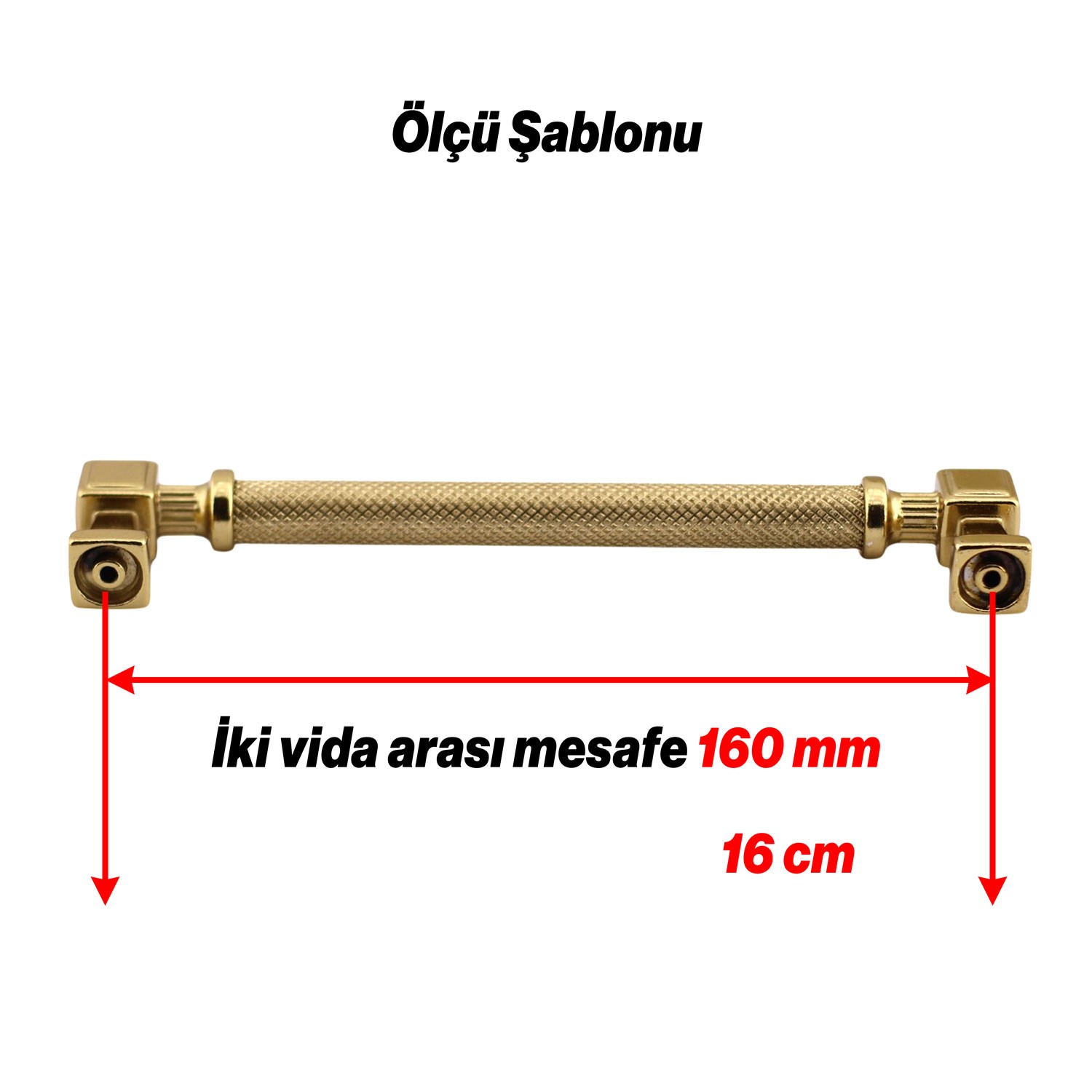 Grip Desenli Gold Altın Metal Kulp 160 mm Mobilya Çekmece Mutfak Dolabı Dolap Modern Kapak Kulpları