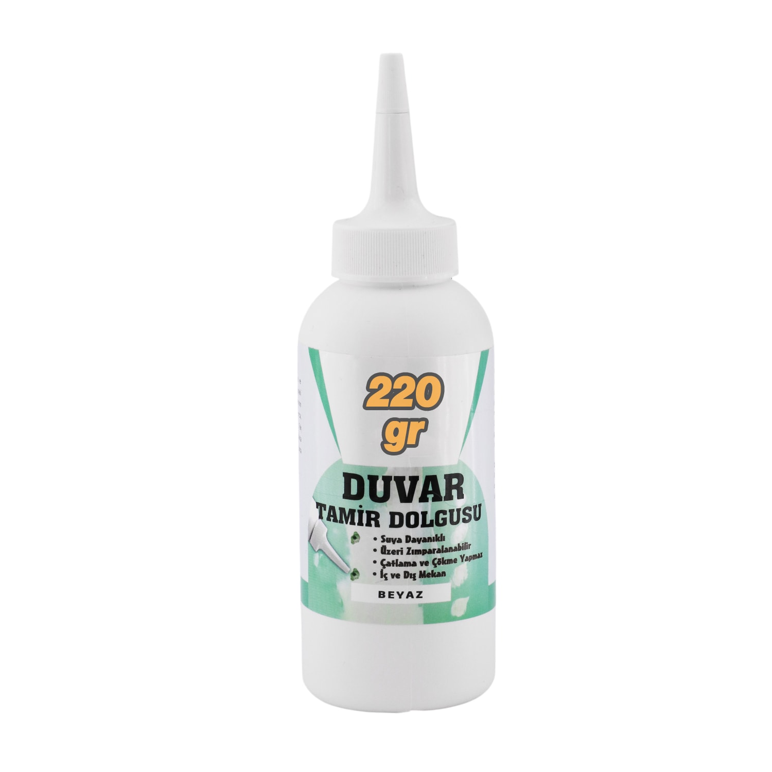 Pratik Duvar Çatlak Delik Giderici Tamir Dolgusu ( 220 gr ) Beyaz Macun Boşluk Doldurucu Onarıcı