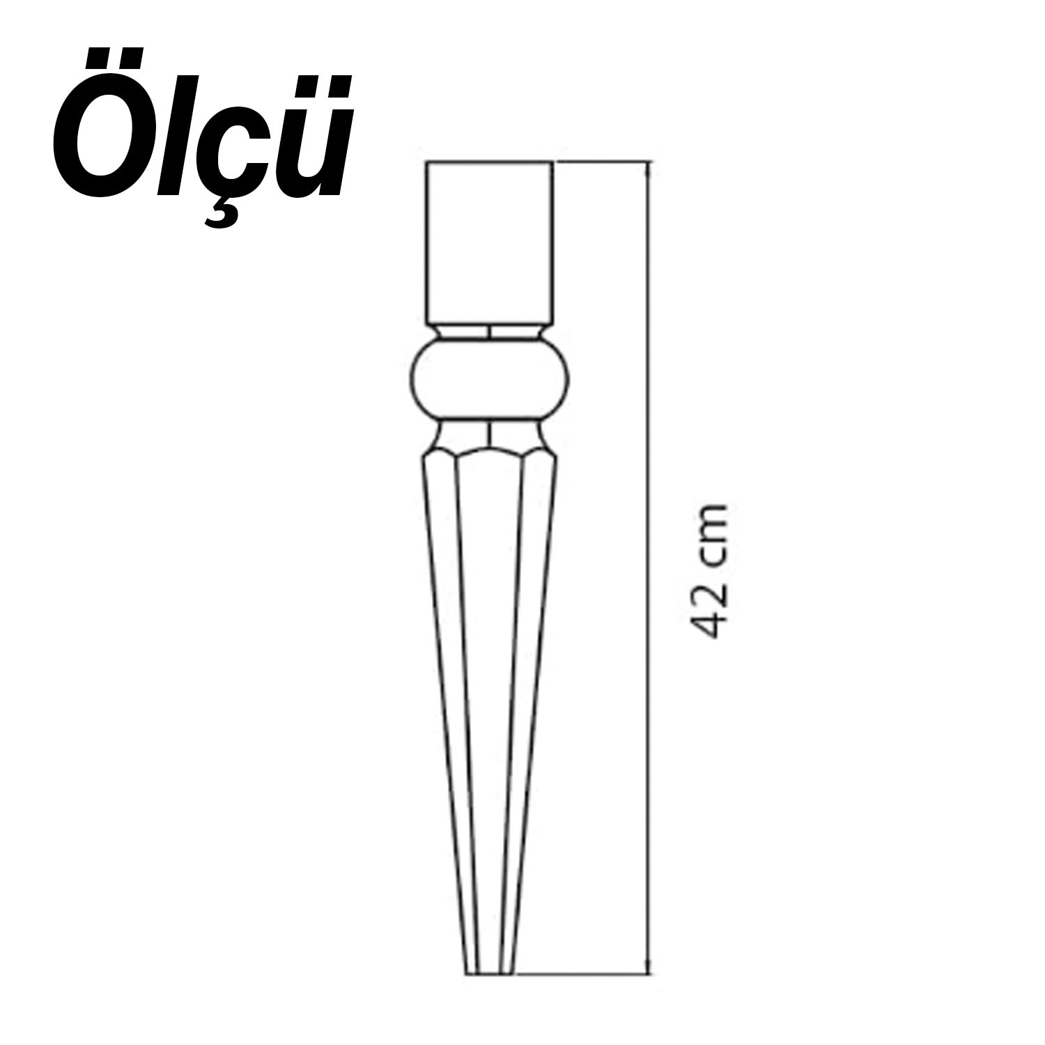 Elips 4 ADET Sehpa Ayağı 42 cm Plastik Gold Altın Masa Ayak Mutfak Sehpası Masası Mobilya Ayakları