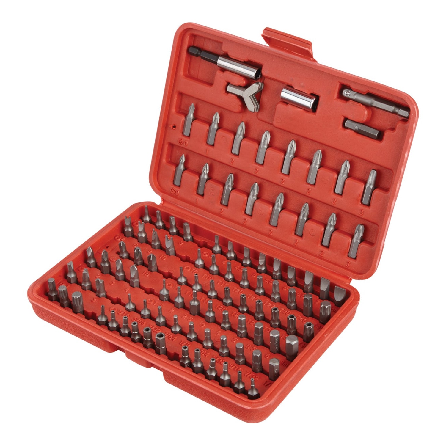 Bits Uç 100 Parça Set PZ PH SL Torx Philips Square Recess Slotted Spanner Hex Spline Tamperproof Hex