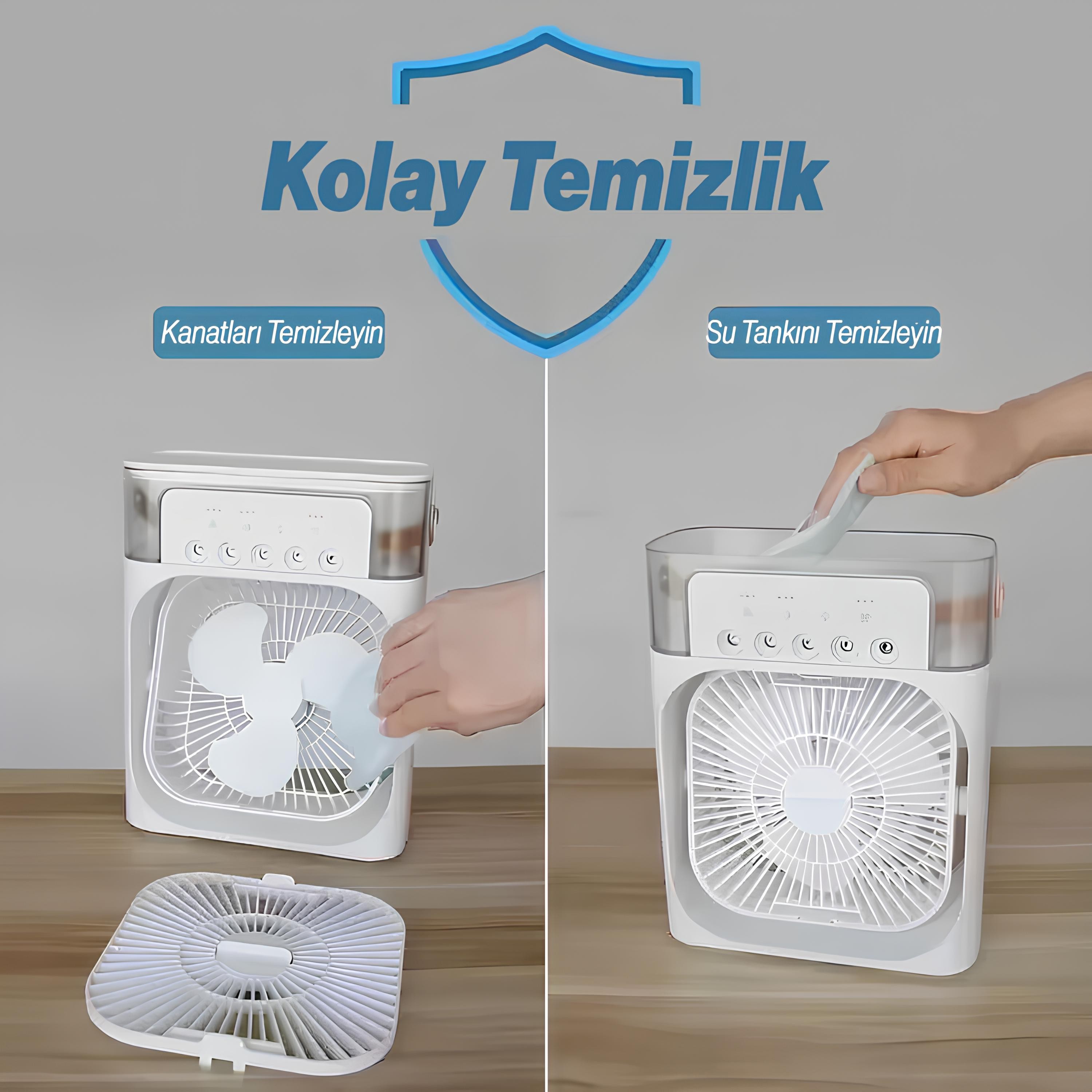 Kablolu Vantilatör Masaüstü Süper Sessiz Fan Su Püskürtmeli Mini El Hava Serinletici Nemlendirici