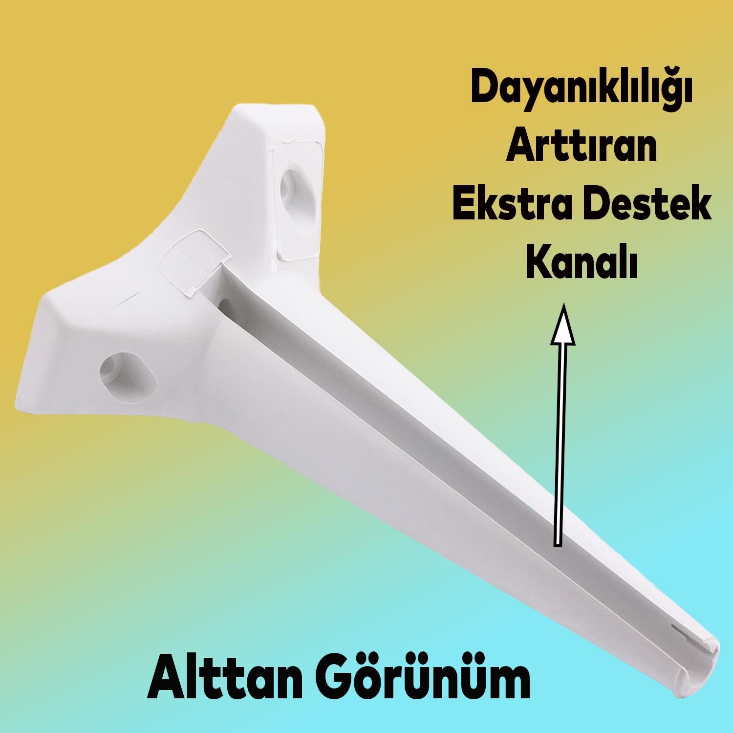 Aspen Lüks Mobilya Kanepe Koltuk Tv Ünitesi Konsol Yükseltici Ayağı Ayakları 24 Cm Beyaz Ayak