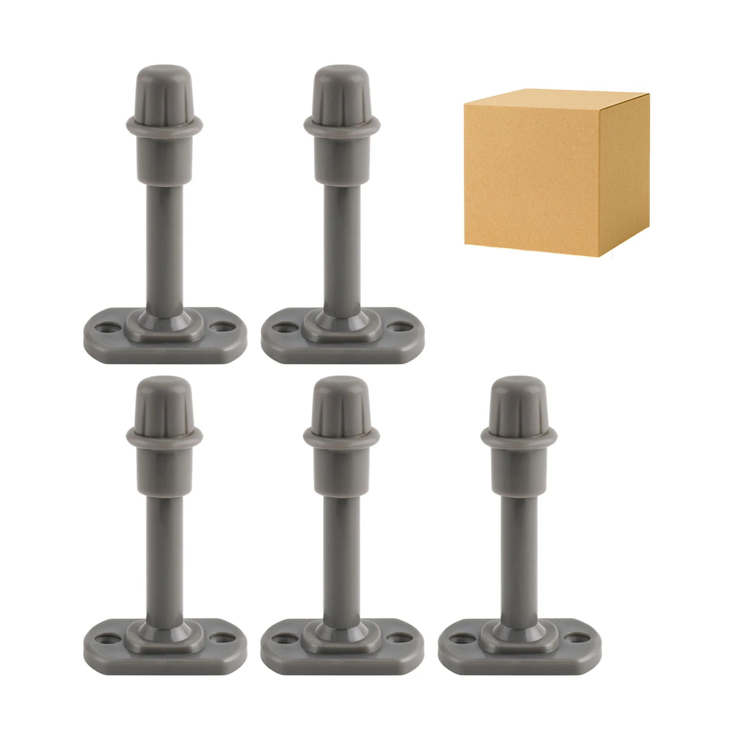 Gri 50 ADET Silikon Kapı Pencere Arkası Vidalı Duvar Boya Koruyucu Tampon Mobilya Stoperi Durdurucu