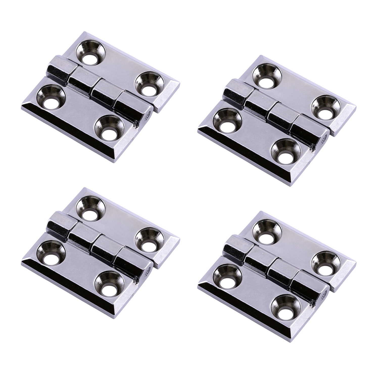Metal Gümüş Yaprak Menteşe 4 ADET 60x60mm Kapi Pencere Dolap Mobilya Kapak Menteşe Bağlantı Aksesuar
