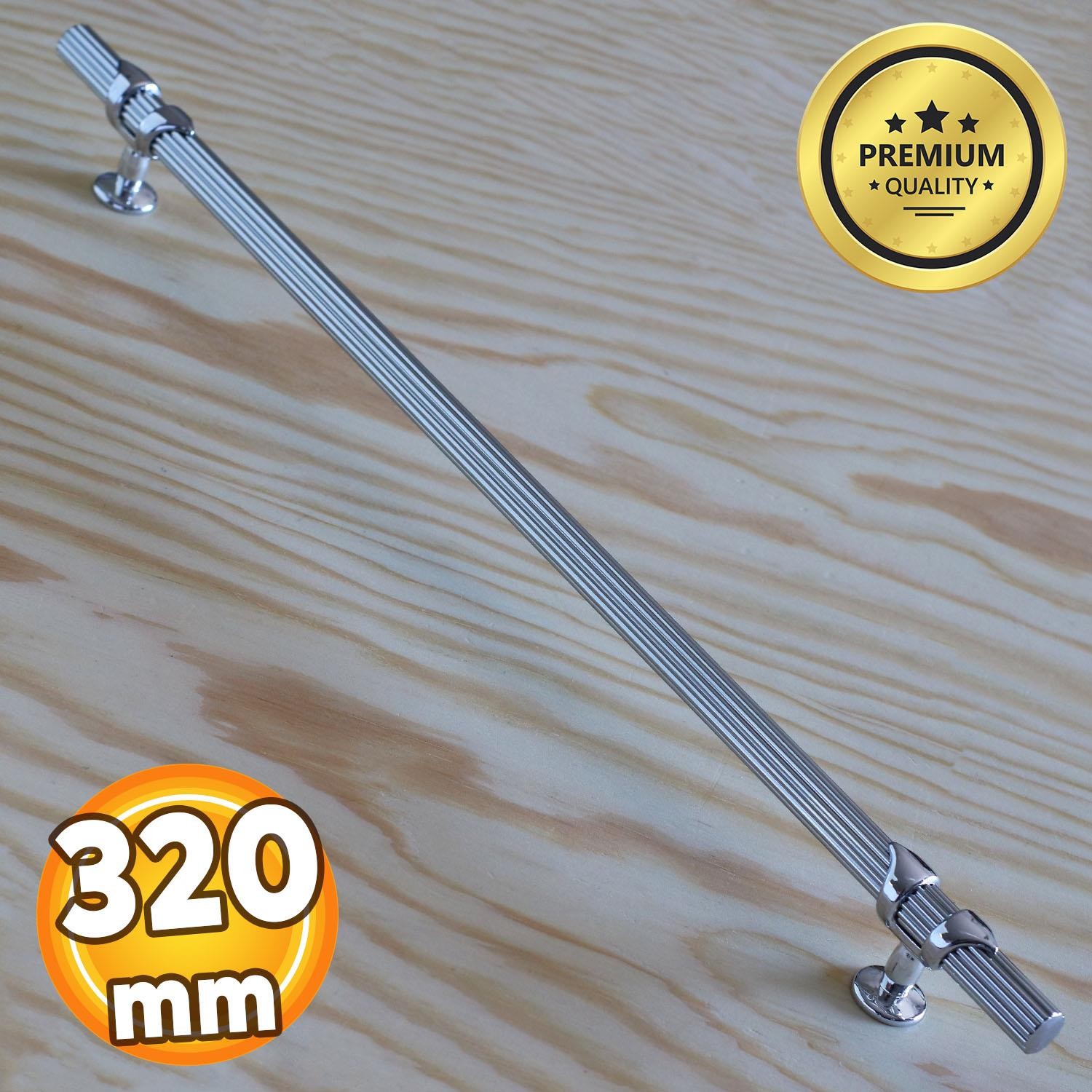 Emir Kulp Krom 320 mm - 32 cm Metal Mobilya Mutfak Çekmece Dolap Dolabı Kapak Kulbu Kulpu Kulpları