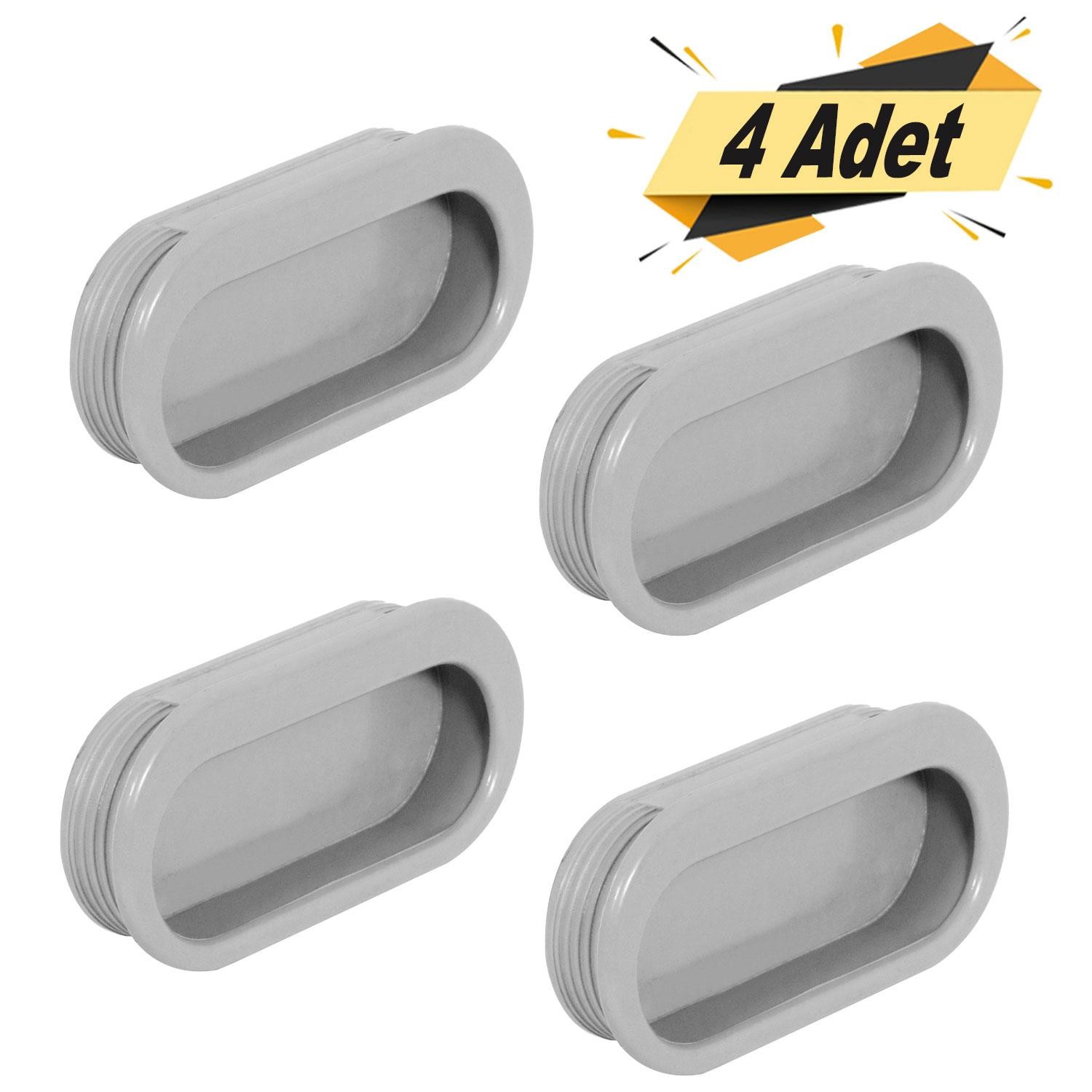 Ayder Çekmece Dolap Kapak Kulpu Kulbu 83 mm Saten Gömme Kulp (4 ADET)
