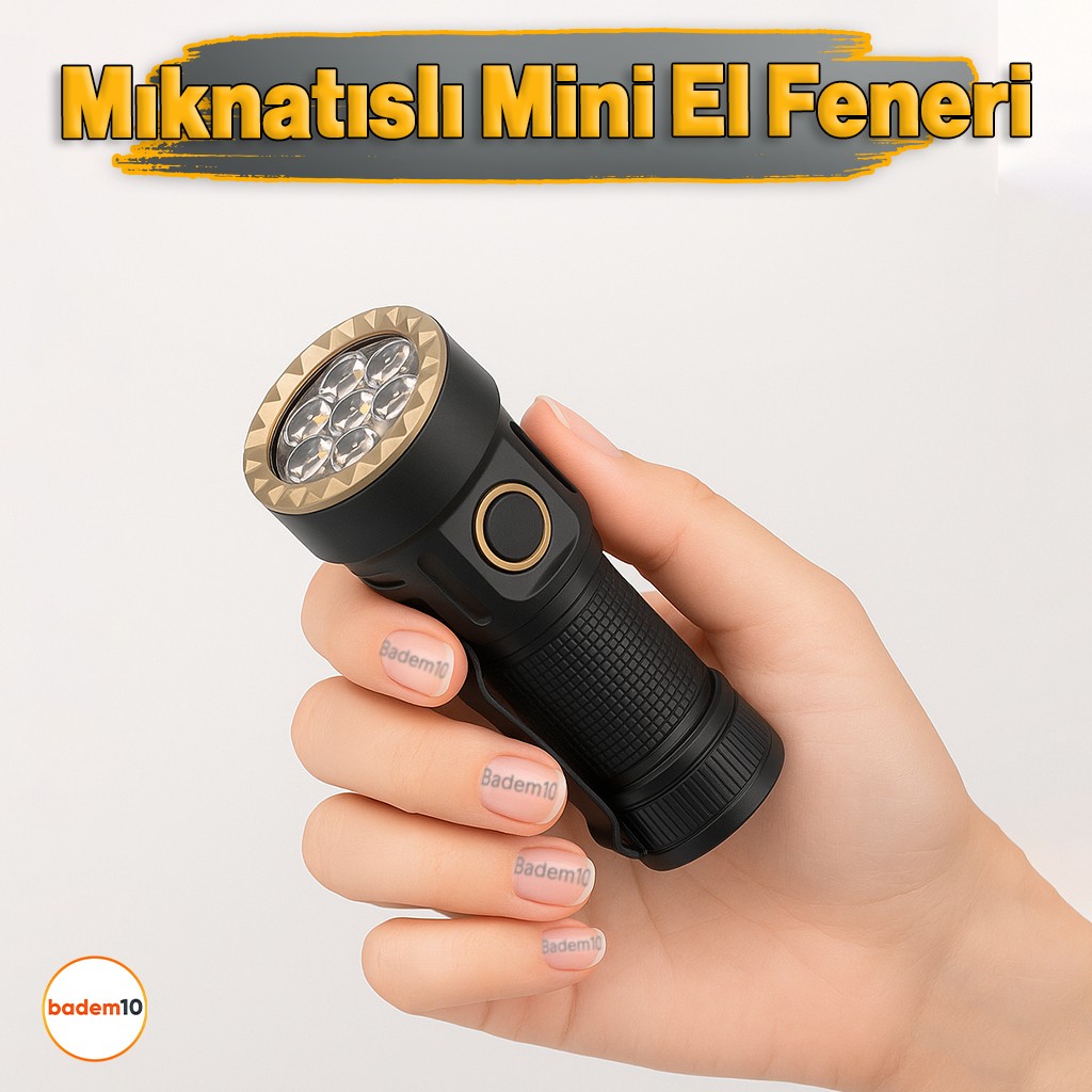 30W 800 Lümen Usb Şarjlı Ledli Kamp Taktik El Feneri Su Geçirmez Metal Gövde Araç Yüksek Işık Gücü
