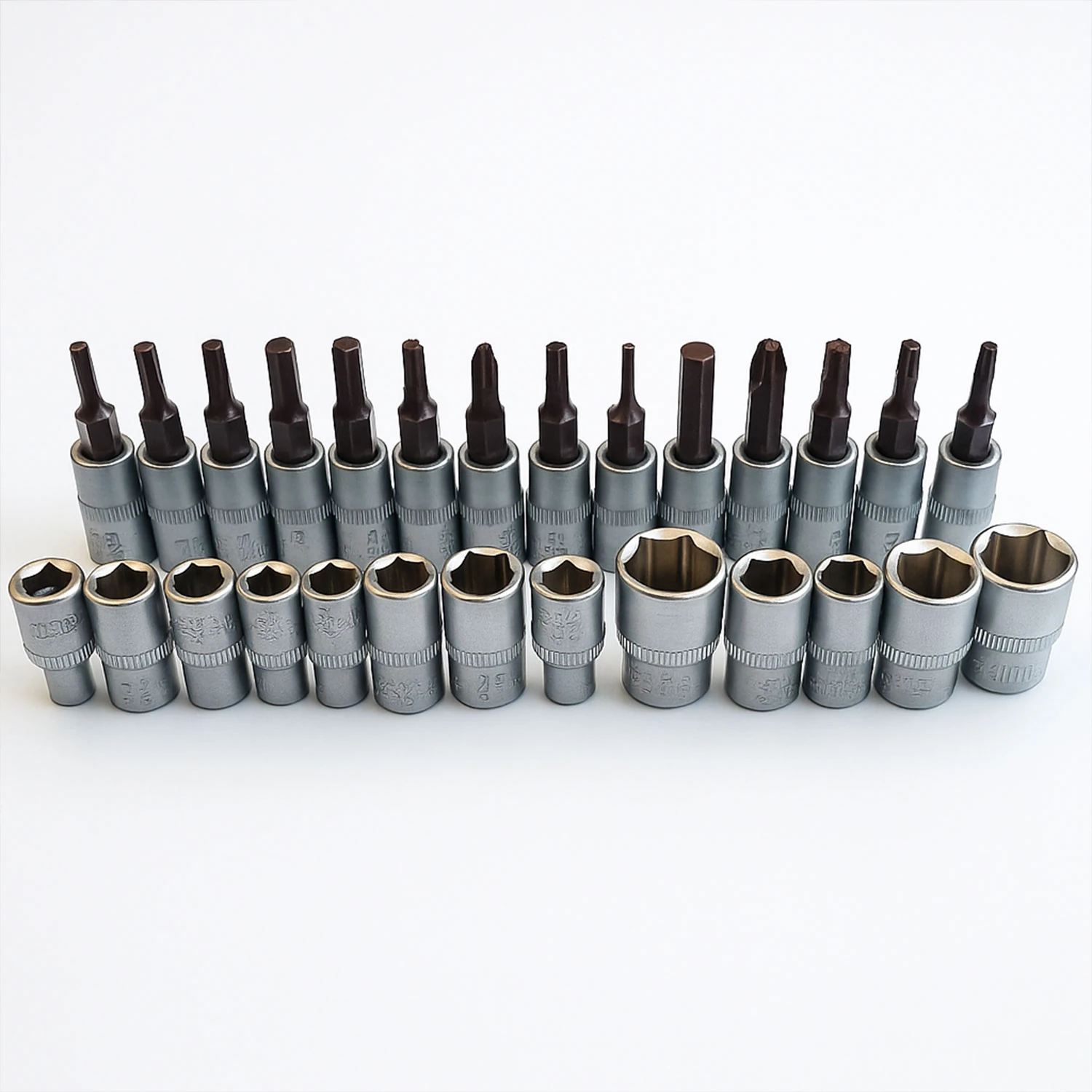 Profesyonel 1/4'' 6 Köşe 27 Parça Lokma Anahtar Seti Kompakt Dayanıklı Taşınabilir Alet Seti