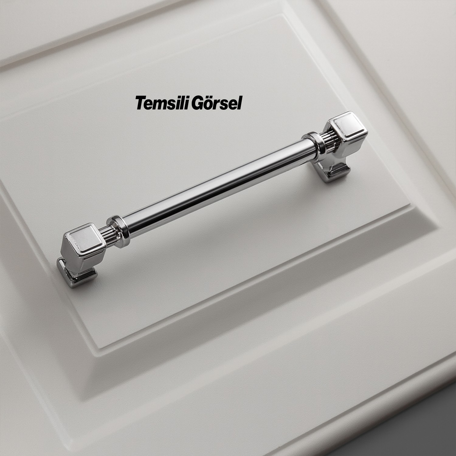 Krom Renk Talas Metal 160 mm 16 cm Düz Kulp Mobilya Mutfak Çekmece Dolap Kulpu Kulbu Kulpları