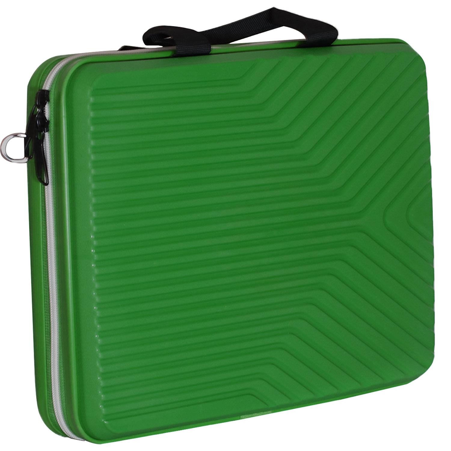 Laptop Çantası Kırılmaz Su Geçirmez Notebook Dizüstü Bilgisayar Taşıma Yeşil 40x30 Cm 16 İnç