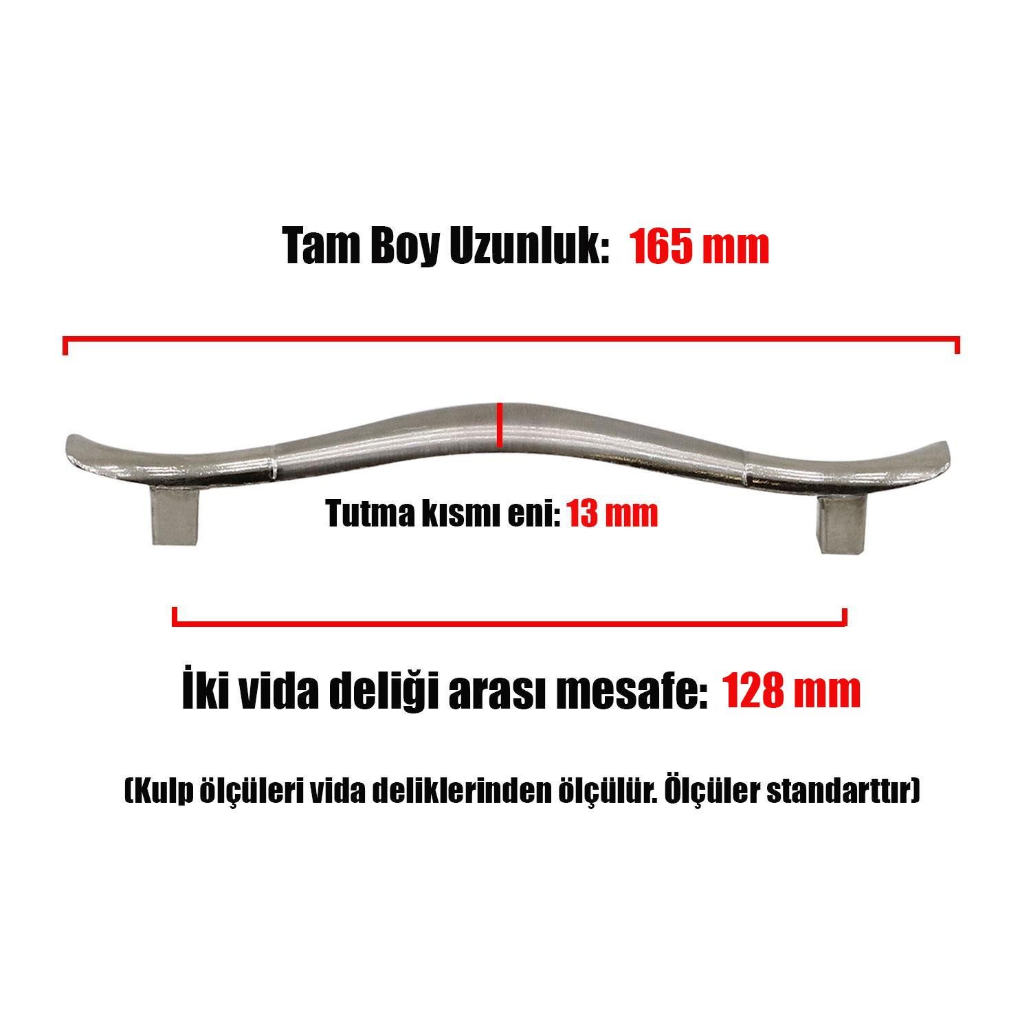 Orkide 128 mm İnox Mobilya Kulpları Mutfak Dolabı Çekmece Dolap Kapak Kulpu Mutfak Kulbu Metal Kulp