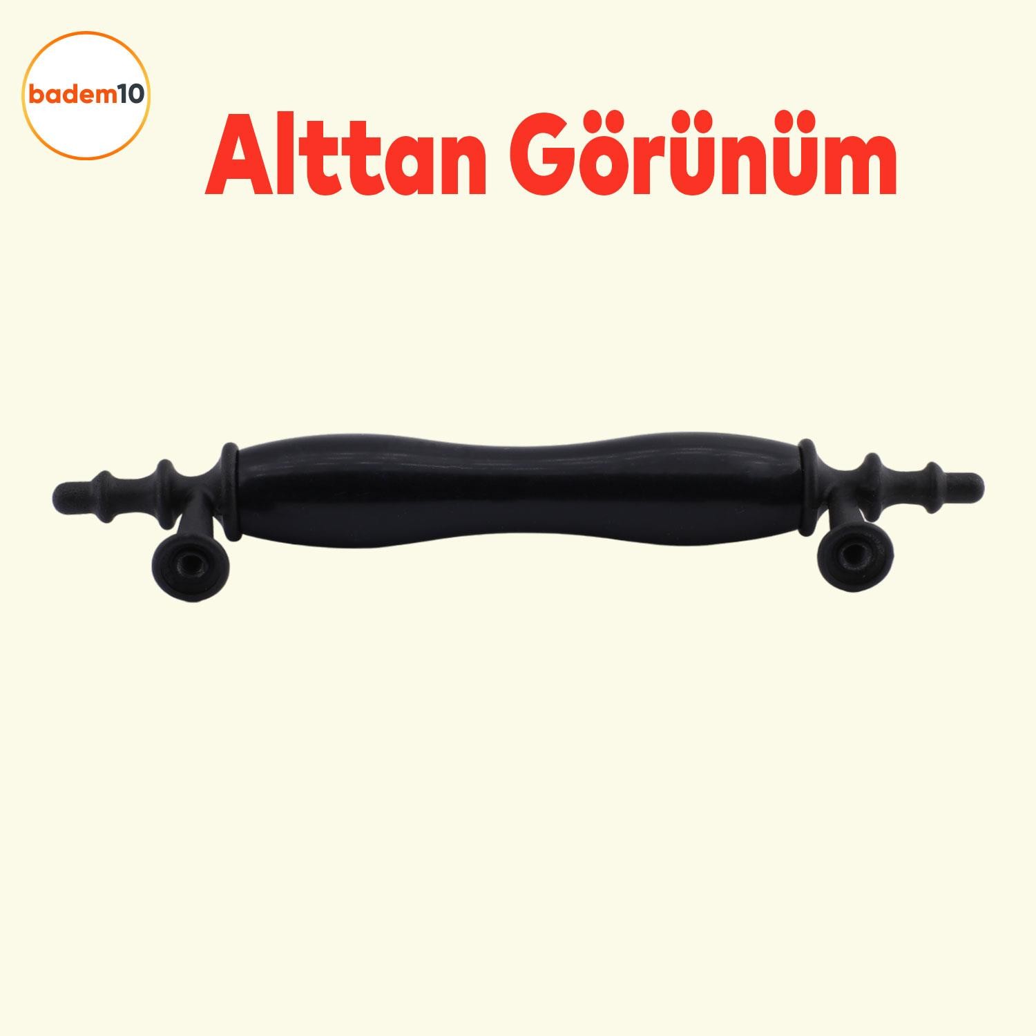 Mobilya Mutfak Dolabı Tv Ünitesi Çekmece Dolap Kapak Kulpu Kulbu Metal Kulpları Rustik Siyah 96 Mm
