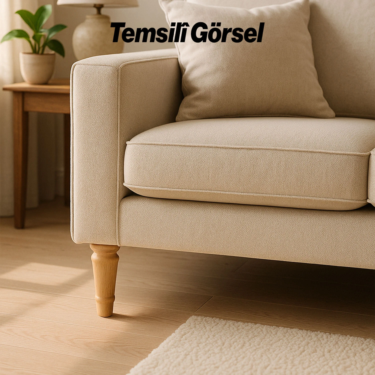 Bohem 20 cm Doğal Ahşap Ayak Boyasız Ham Silindir Mobilya Koltuk Kanepe Ayağı Metal Aparat Dahil