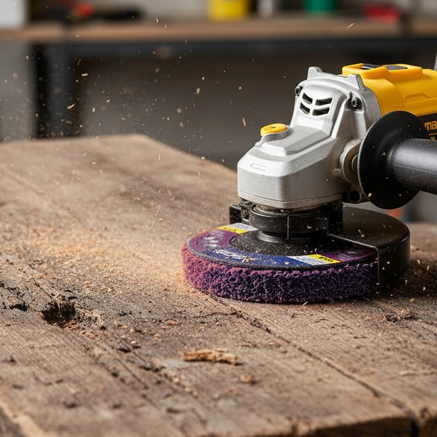 Mor 115 mm Parlatma Diski Döküm Metal Ahşap Yüzeyler İçin Pas Boya Sökücü Flap Disk