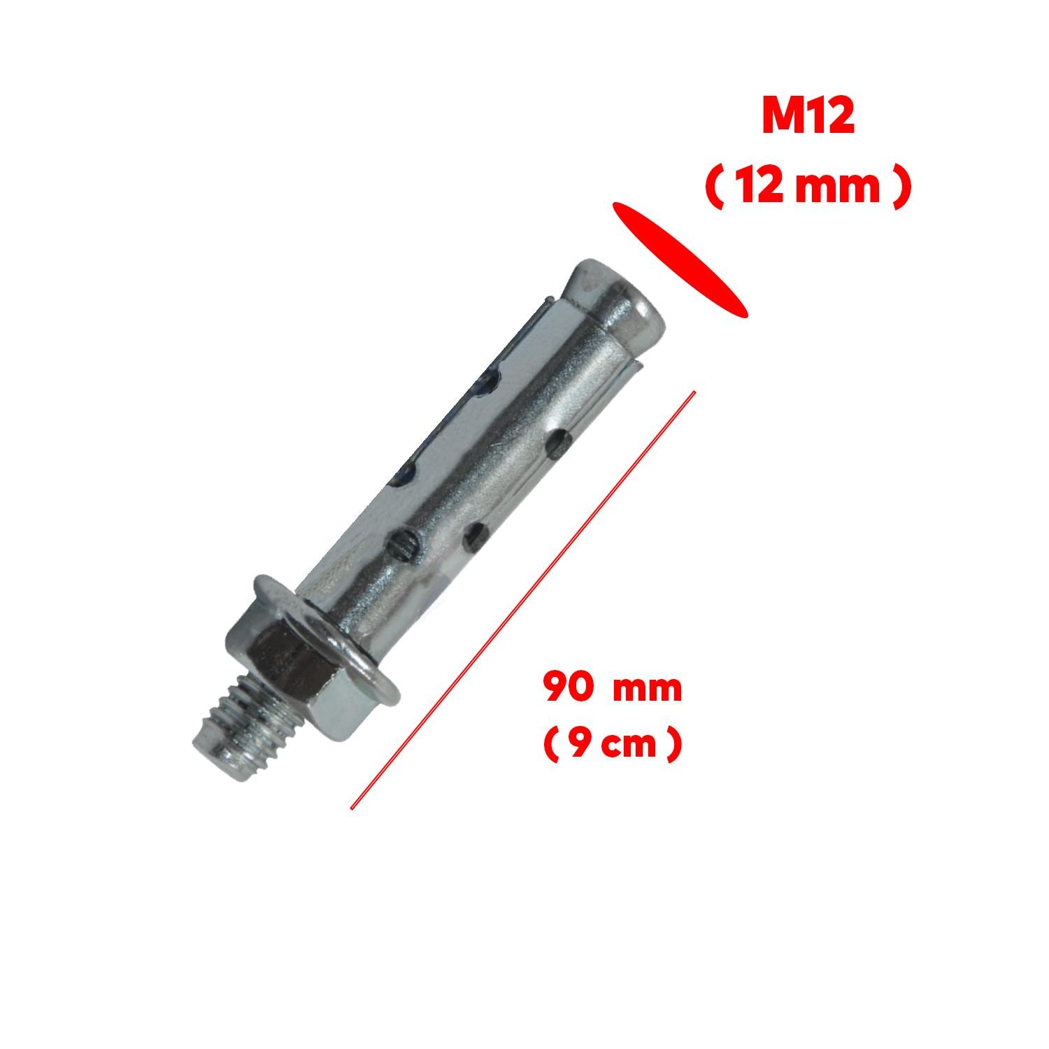 Saplamalı Gömlek Çelik Dübel M12x90 mm Raf Montaj Bağlantı Zemin Monte Tavan Beton Asma Aparat