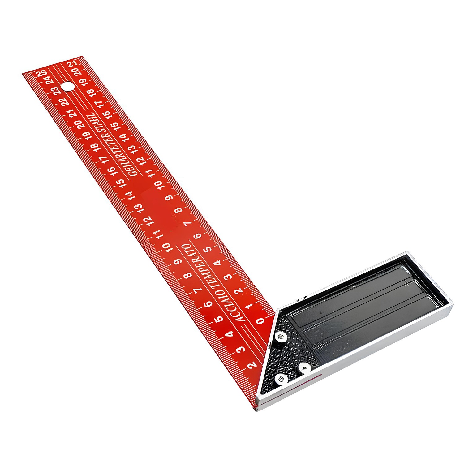 250 mm 25 cm Alüminyum Marangoz Gönye Metal Gövde Açılı Ölçüm Cetveli Ahşap İnşaat Hassas Gönye