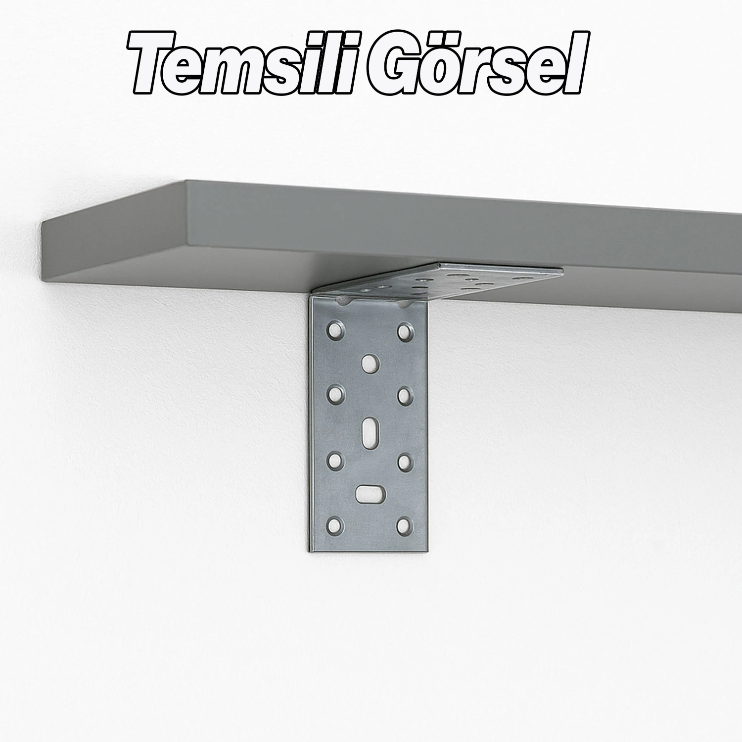 Mobilya Eşya Dolap Duvara Sabitleme Köşebent Bağlantı Aparatı (50 ADET) L Demiri Gönye 40x80x80 Mm