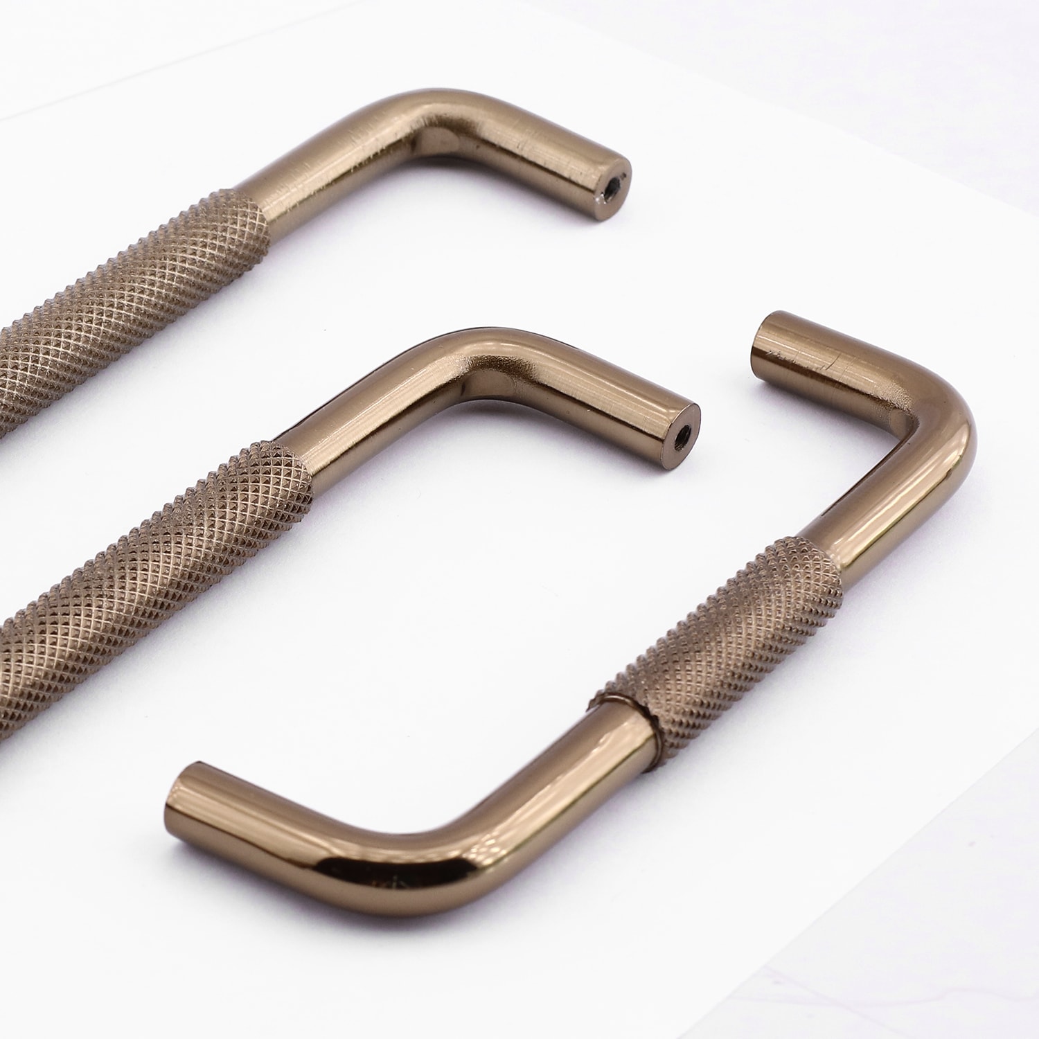 Tırtıklı Bronz Metal Kulp 160 mm 16 cm Mobilya Çekmece Dolap Dolabı Modern Kapak Kulpları
