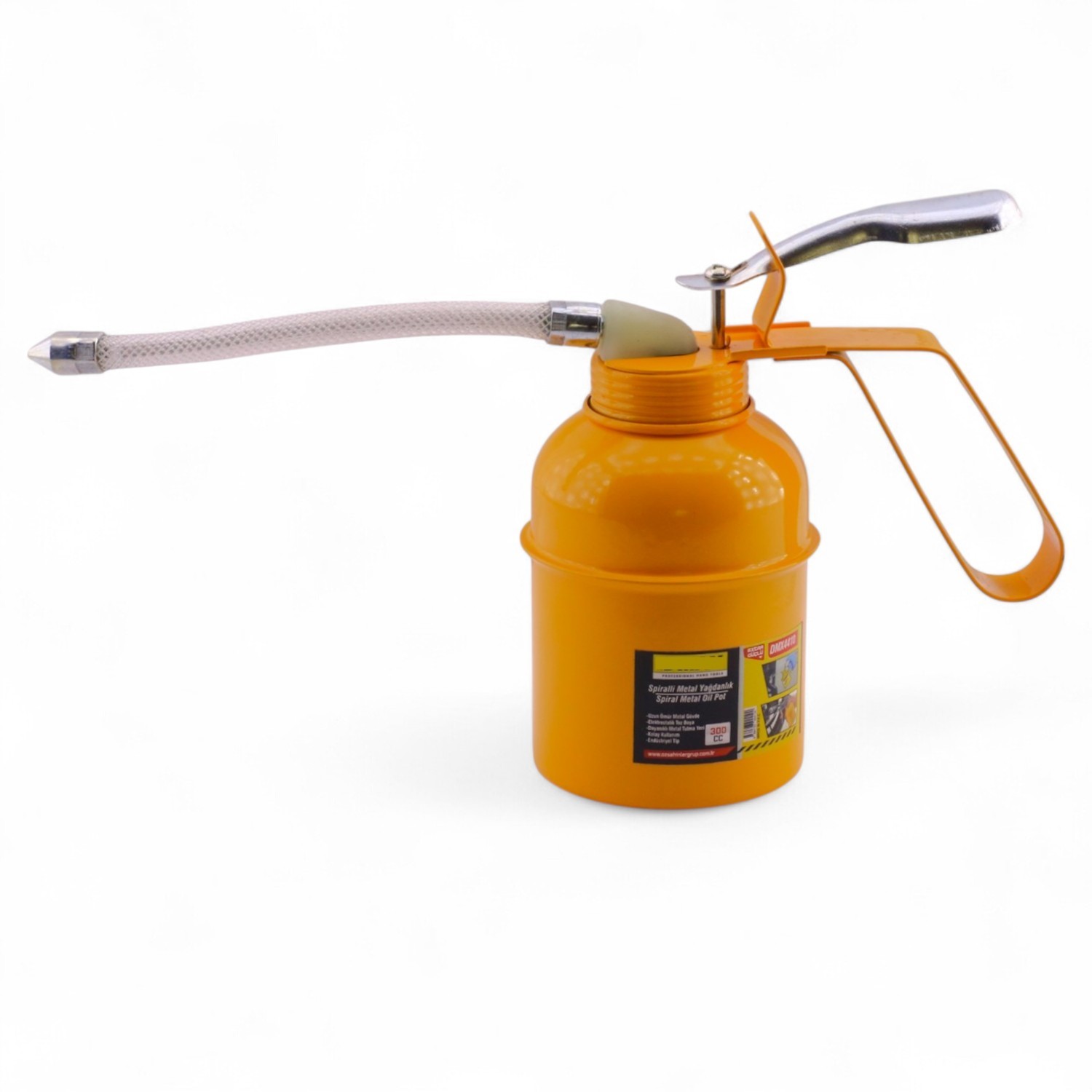 300 ml Spiralli Metal Gövdeli Yağdanlık Uçlu Yağ Pompası Araba Makine Atölye Yağdanlığı