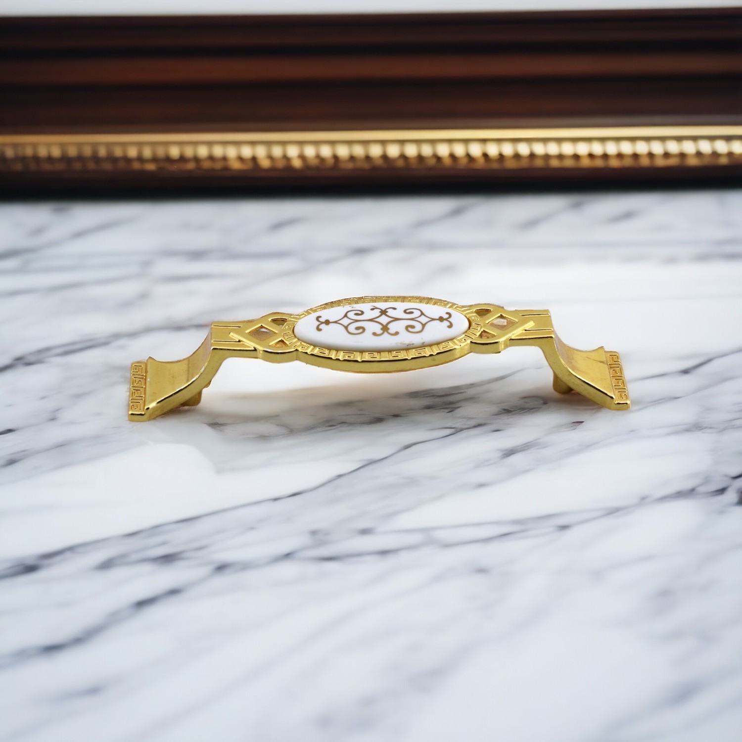 Palmira (96 MM - 9.6 CM) Gold Metal Mobilya Mutfak Dolabı Çekmece Dolap Kapak Kulpu Kulbu Kulpları