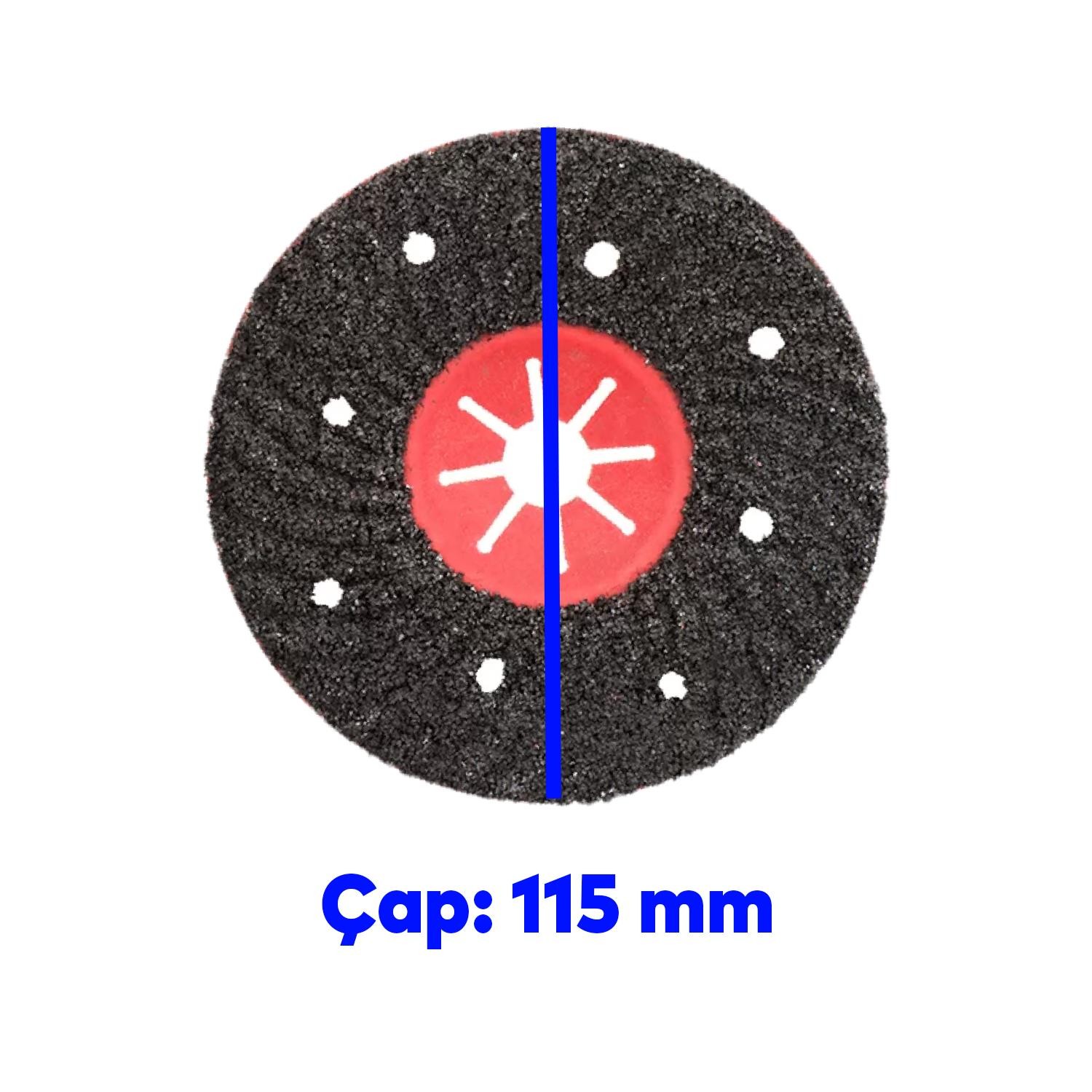 Kanallı Zımpara  FOX Ron 115 mm Taşlama Zımparalama Aşındırma