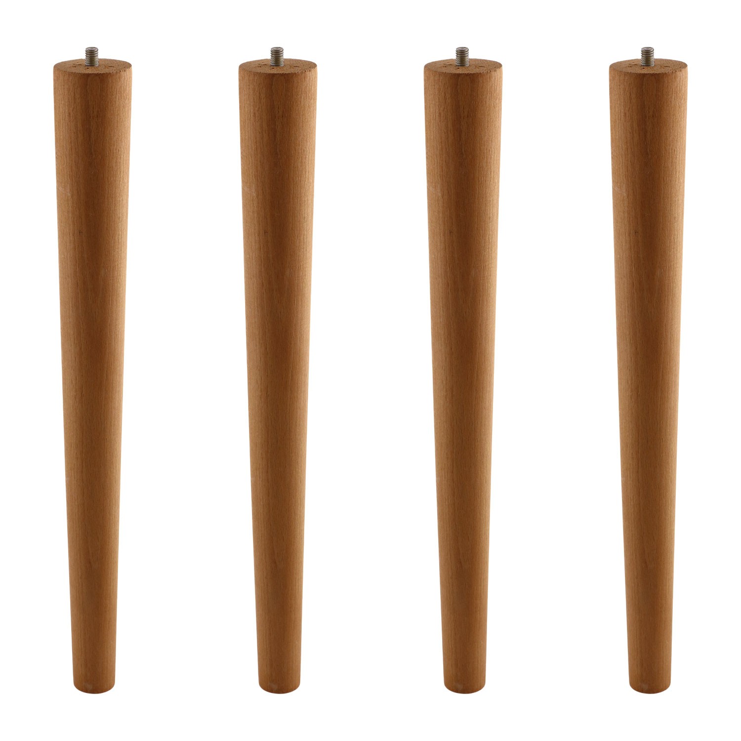 Ahşap Kahverengi 4’lü Set 45 cm Doğal Boyalı Sehpa ve Masa Ayağı Modern Mobilya Ayağı Ayakları