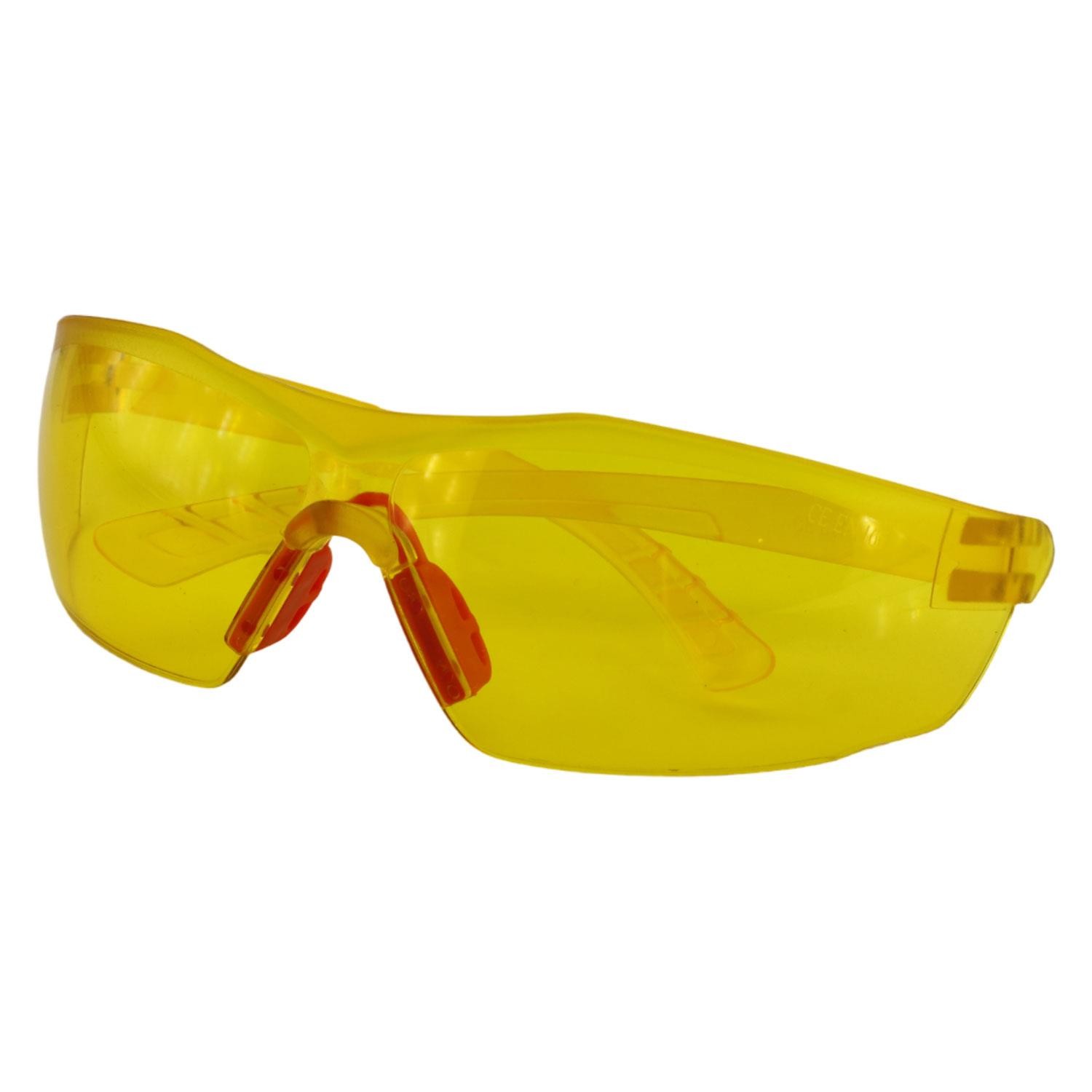 İş Güvenlik Gözlüğü Rüzgar Toz Korumalı Gözlük Uv Koruyucu Güneş Gözlüğü Silikon Burunluk Sarı