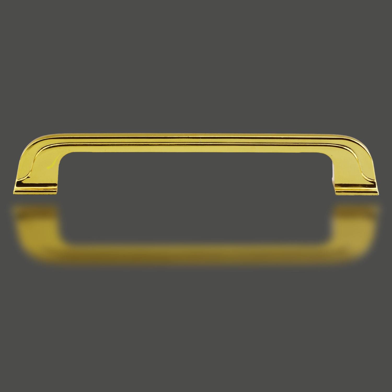 10 Adet Alperen Düz Mobilya Mutfak Dolabı Çekmece Dolap Kulpu Metal Kulp Kulbu 128 MM-12.8 CM Altın