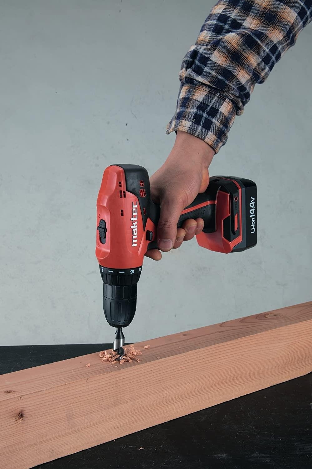 Maktec MT070E Çantalı Darbesiz Akülü Şarjlı Matkap 14,4V 1,5 Ah