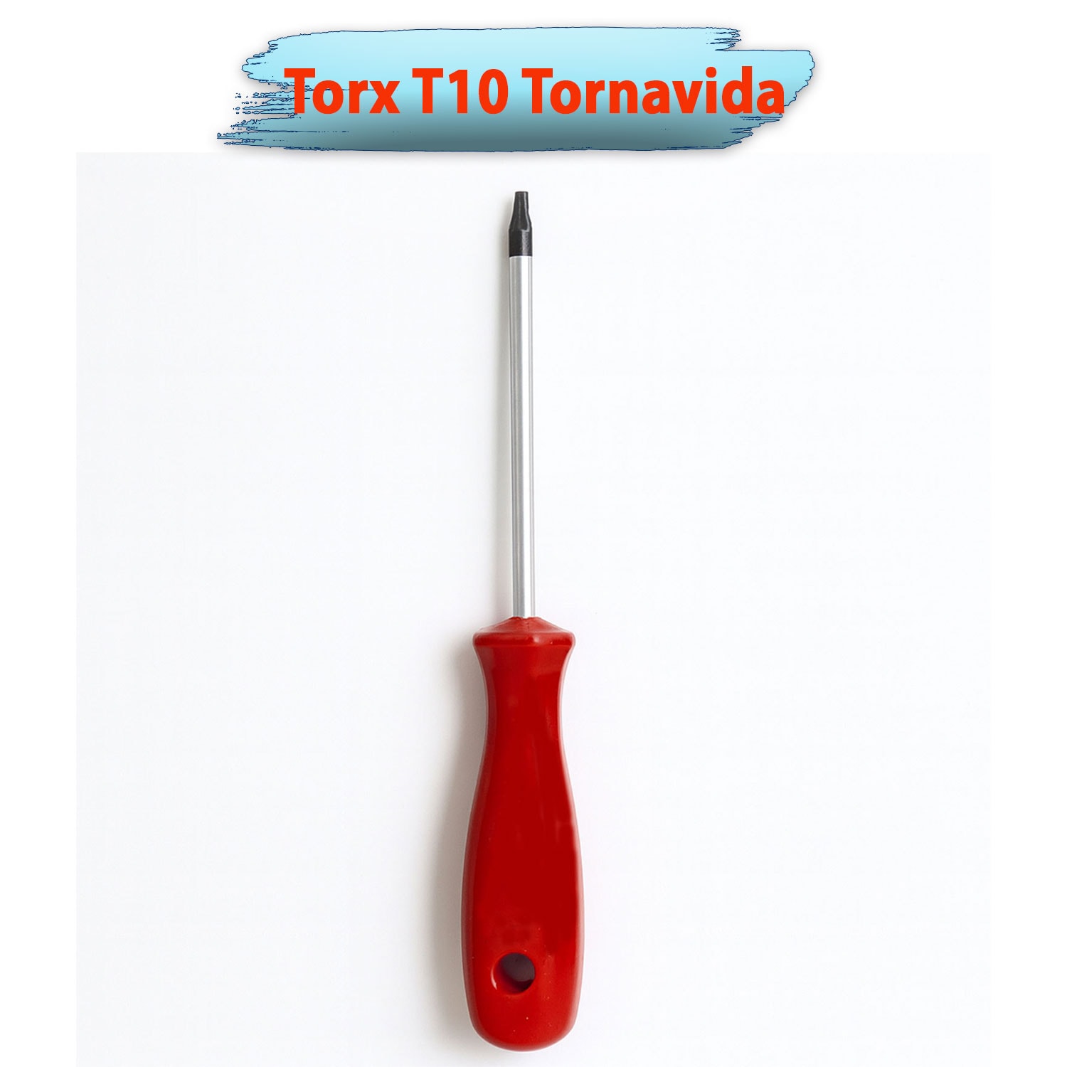Torx Tornavida 10 mm Ergonomik Kırmızı Saplı Sağlam Çelik Uçlu Profesyonel Vida Sökme Tornavida
