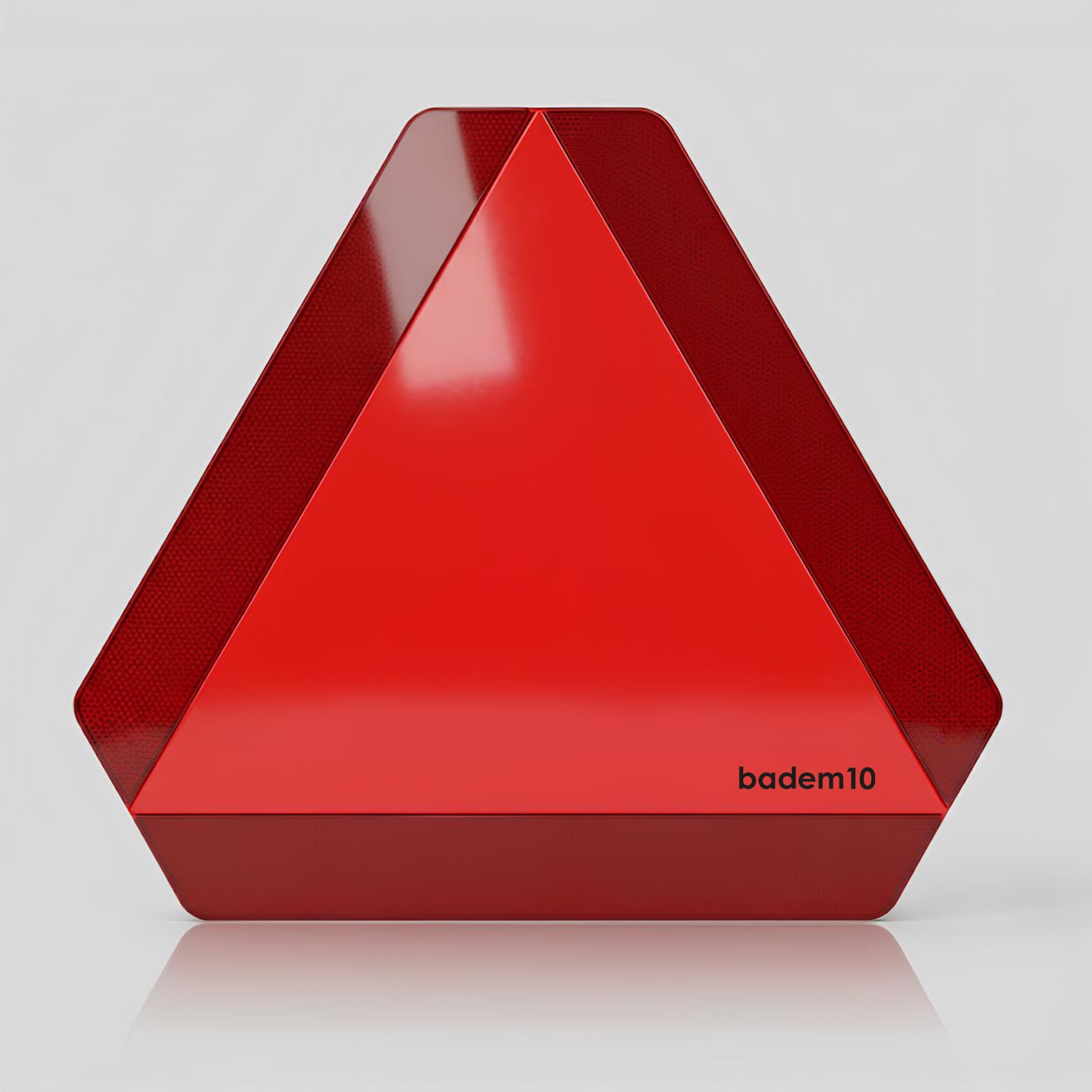 Üçgen Reflektörlü Kırmızı Uyarı Levhası Traktörler Römorklar İçin 35x40 TSE Onaylı Uyarı Levhası