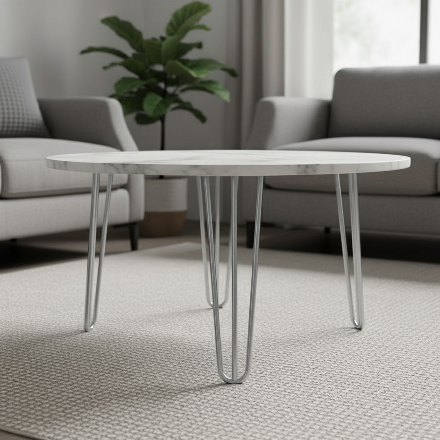 Martı Krom Gümüş Metal Sehpa Masa Ayağı 41 cm Tekli Dayanıklı Mobilya Destek Yükseltici Ayak Modeli