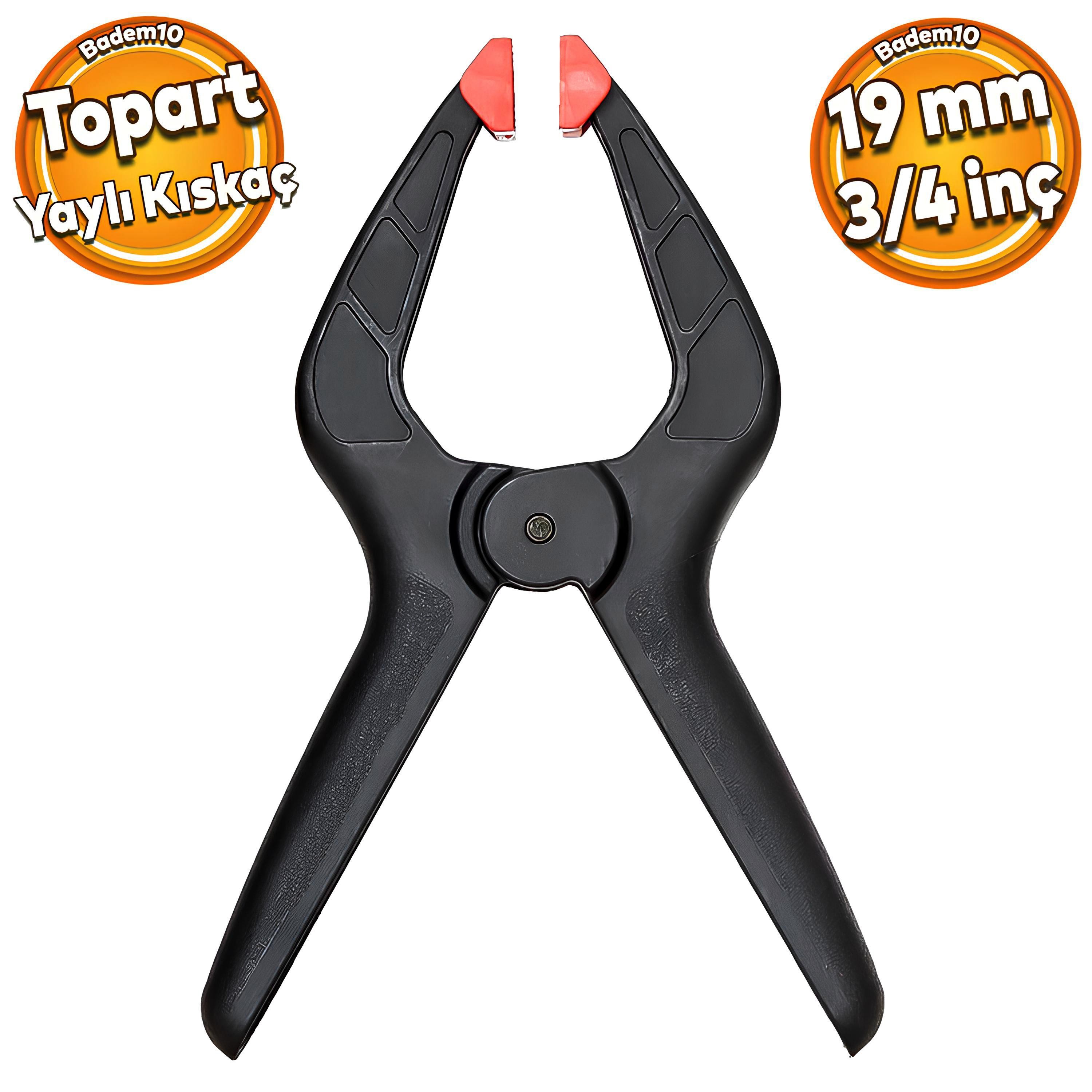 Topart Yaylı Kıskaç Mandal El Tip İşkence Klips Hobi 19 mm 3/4 inç