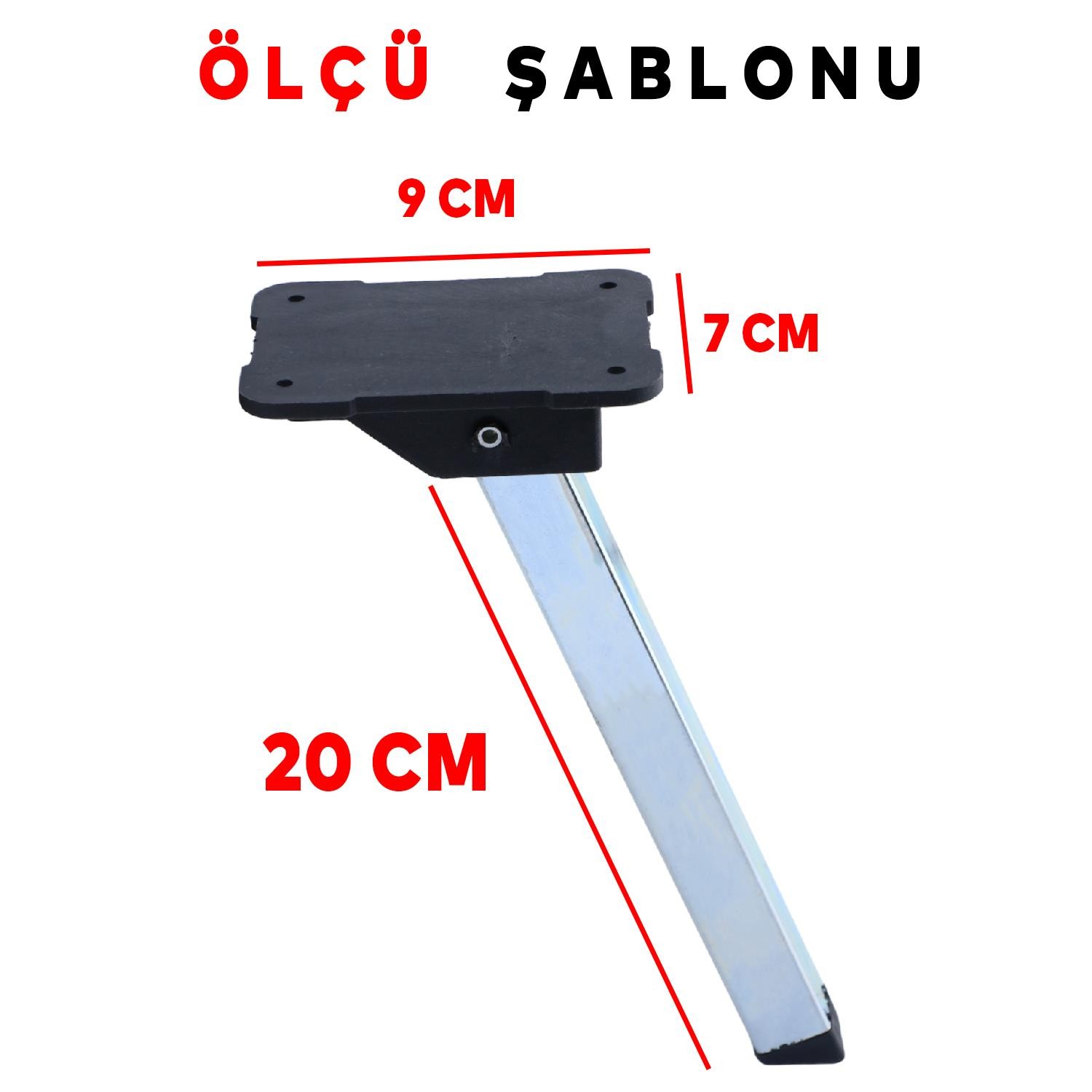 Sofra Ayağı Metal Plastik Siyah Taban Katlanır Yer Sofrası Sini Altı 20 cm (4 ADET)