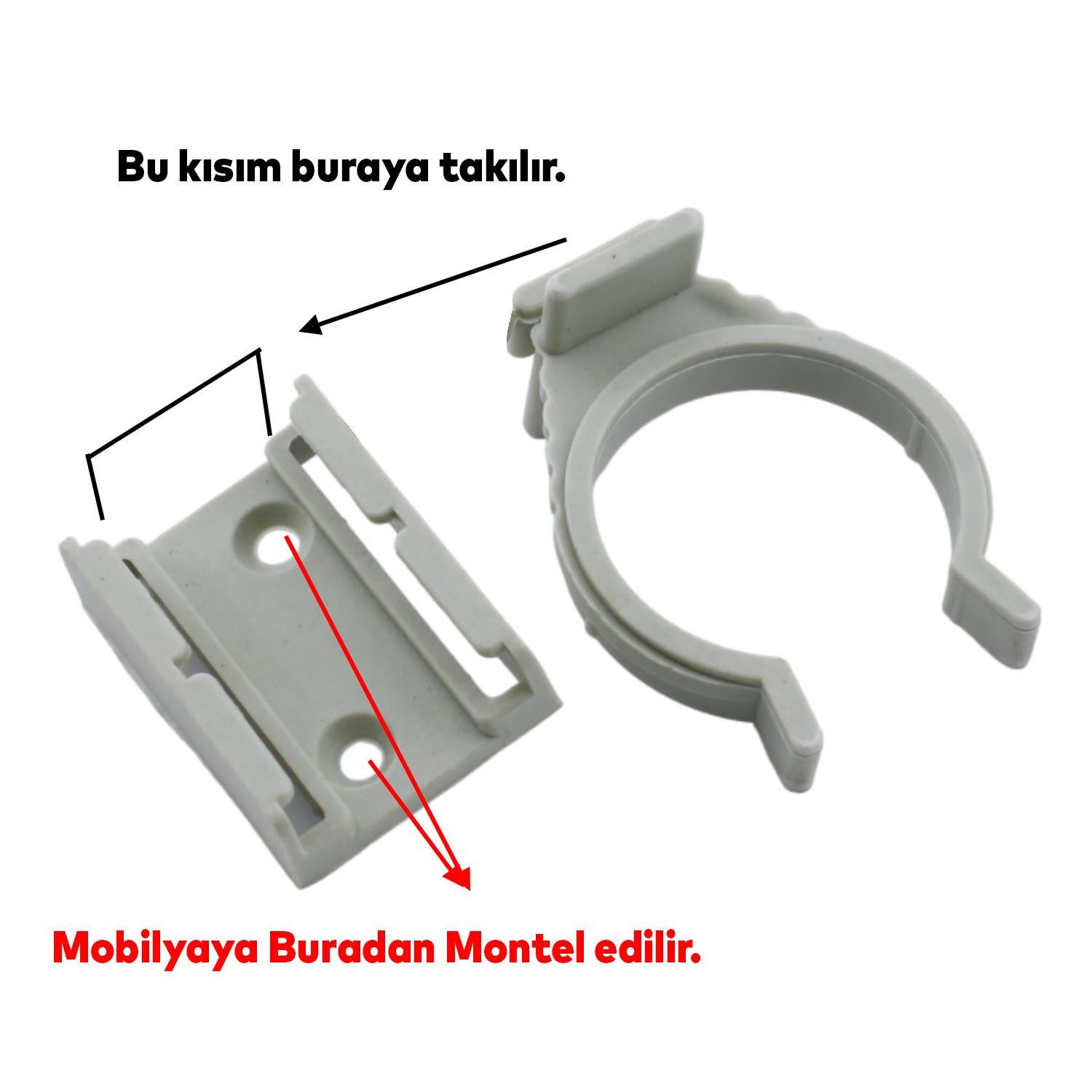 Mobilya Baza Ayakkabılık Dolap Mutfak Tezgah Gardrop Vestiyer Ayak Bacak Tutucu Toka Klips 6 Adet