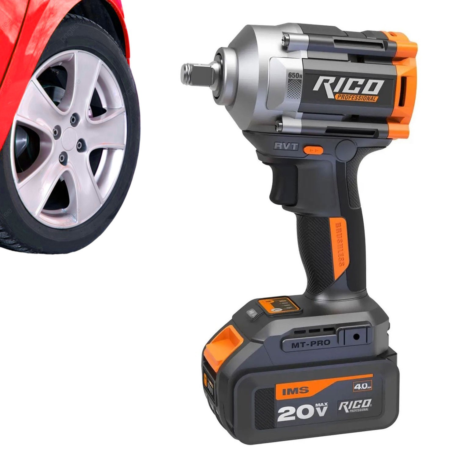 Somun Sıkma Makinesi 650 NM 20 V Darbeli Akülü Kömürsüz Şarjlı Lastik Teker Bijon Sökme Tabanca