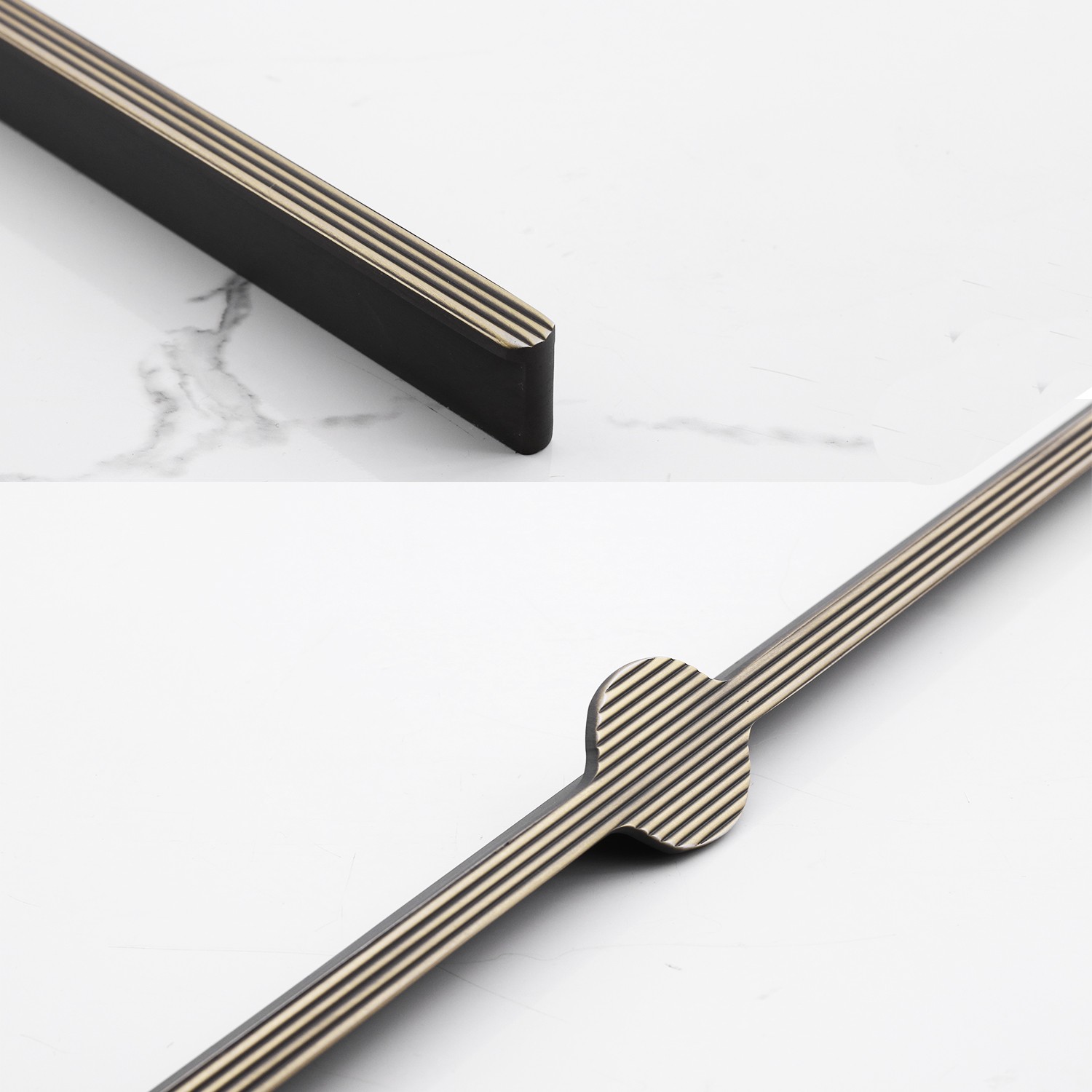 Saral Çizgili Antik Sarı Metal Kulp 512 mm 51.2 cm Mobilya Çekmece Mutfak Dolabı Dolap Kapak Kulplar